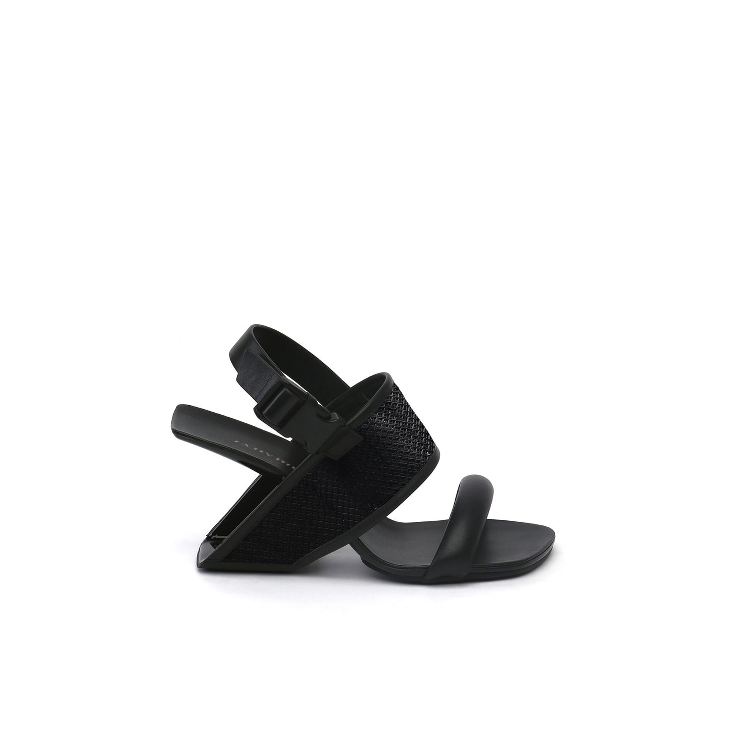 square toe wide strap slingback sandals all black 3