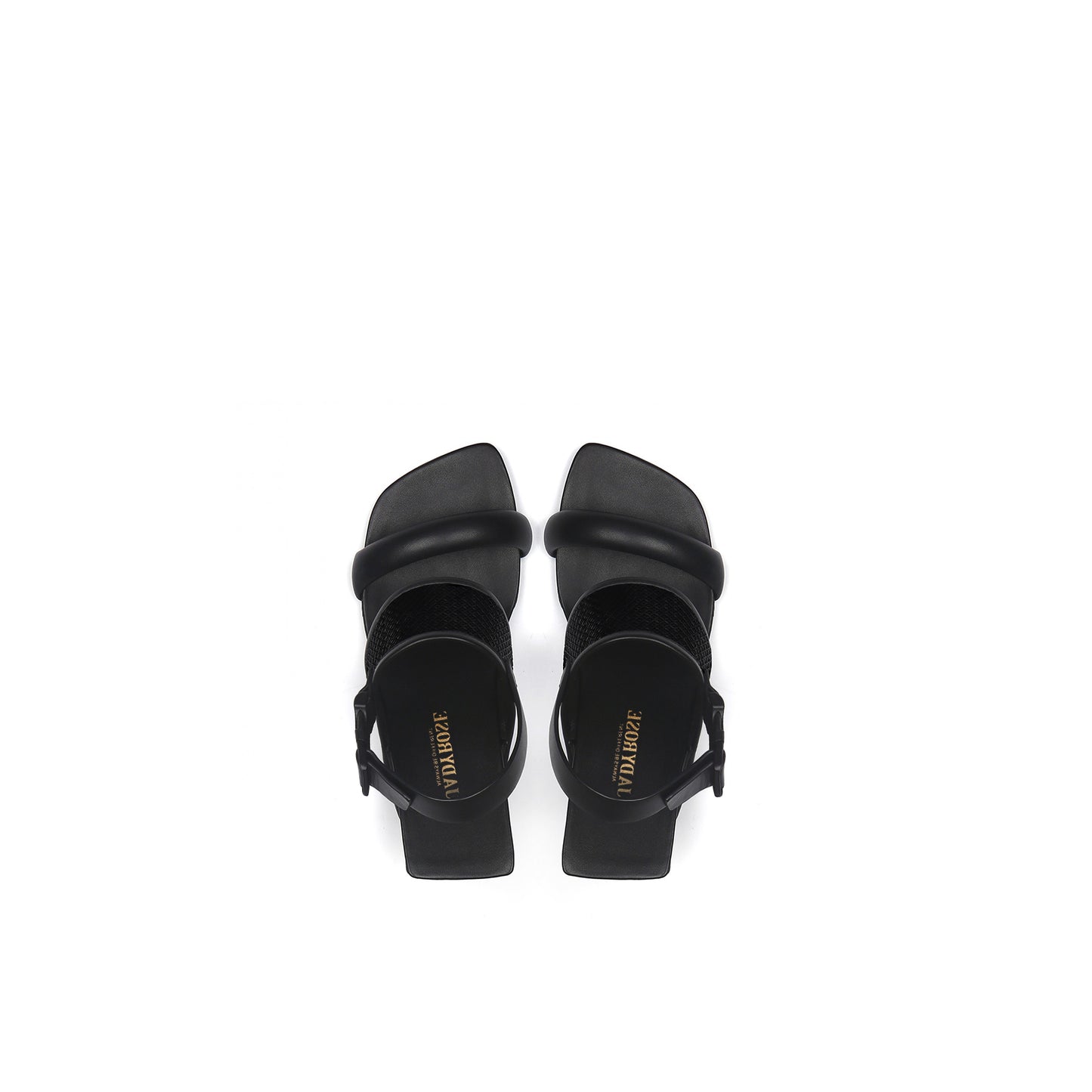 square toe wide strap slingback sandals all black 6