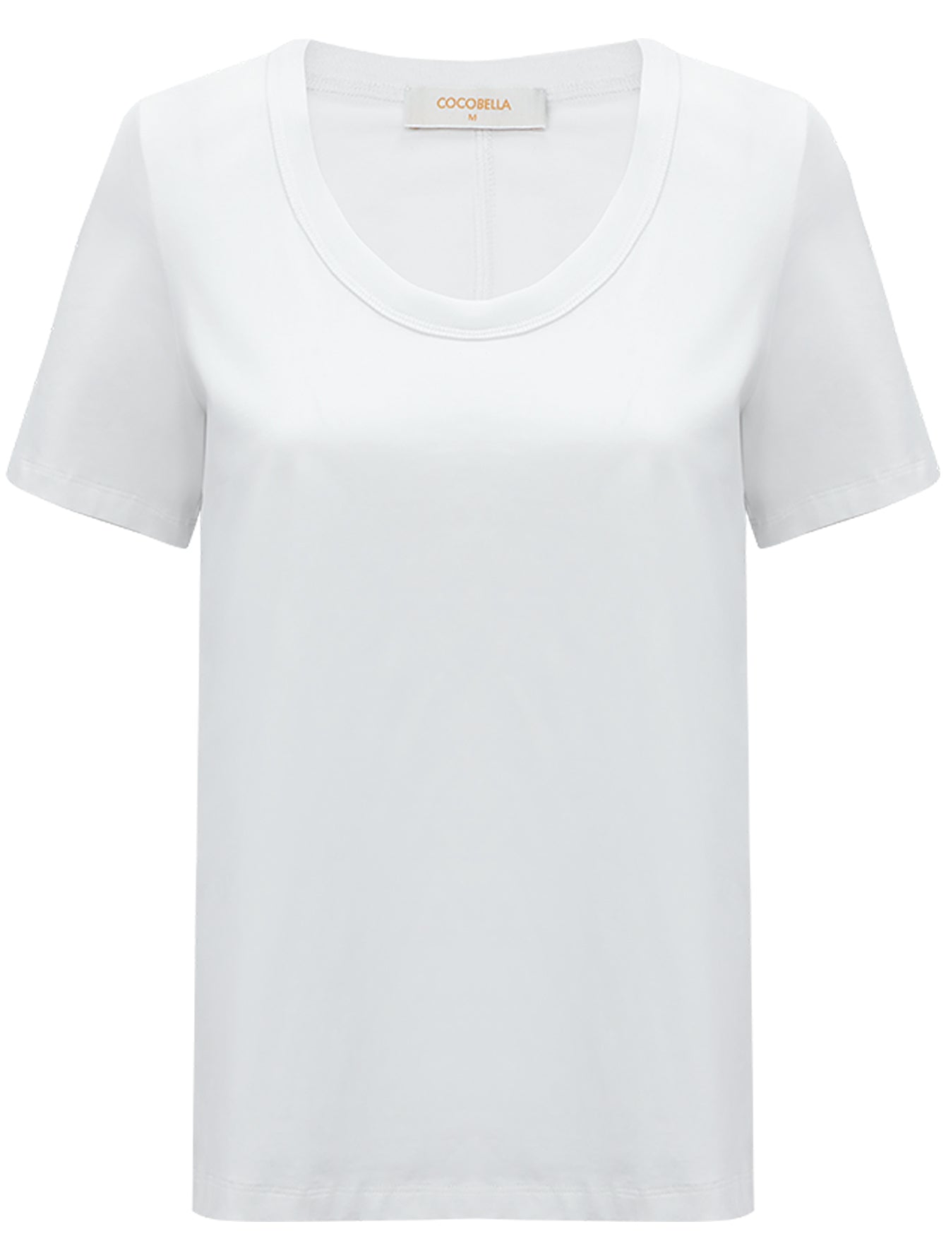 stain resistant white cotton u neck short sleeve tee all white 4