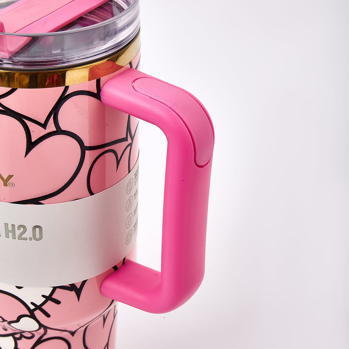 Stanley x Hello Kitty Sweet Hearts Glitter Quencher H2.0 FlowState Tumbler 40oz – Limited Edition