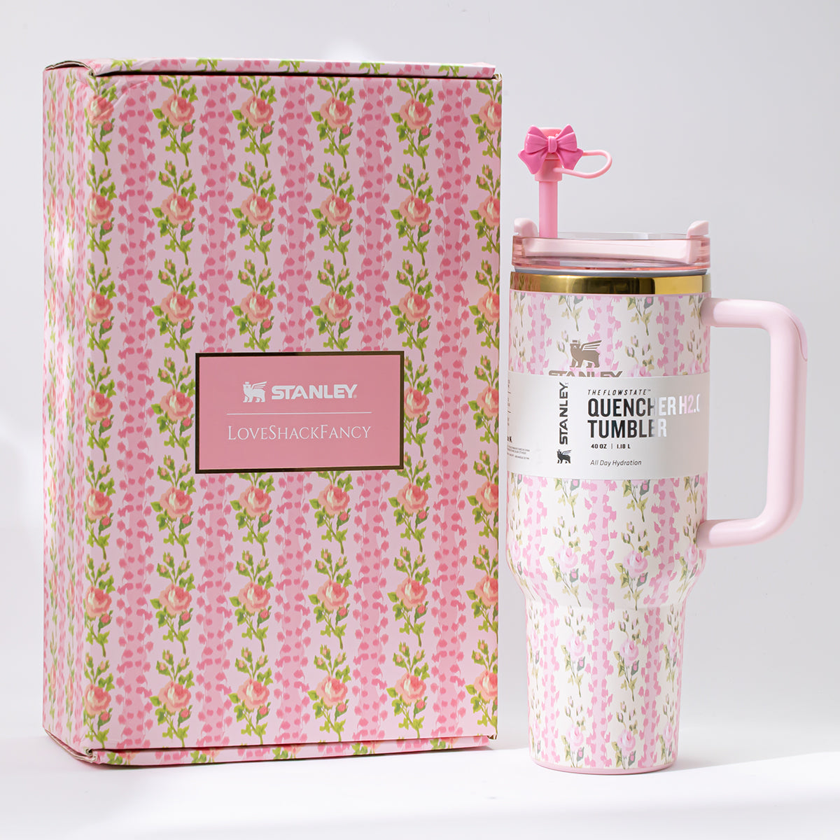 Stanley x LoveShackFancy Blooming Heirloom Quencher H2.0 FlowState Tumbler 40oz