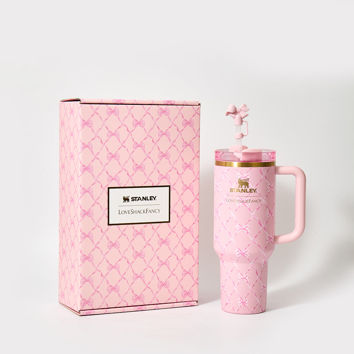 Stanley x LoveShackFancy Diamond Bow Quencher H2.0 FlowState Tumbler 40oz – Limited Edition