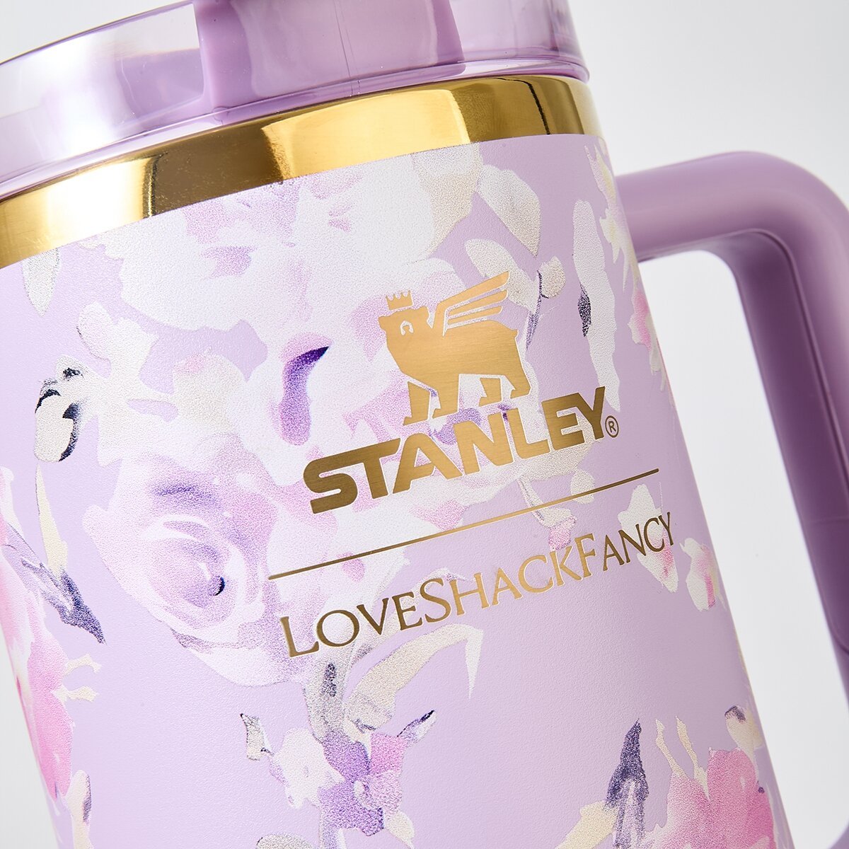 Stanley x LoveShackFancy Floral Lavender Quencher H2.0 FlowState Tumbler 40oz – Limited Edition Lavender Blossom Bow Tumbler