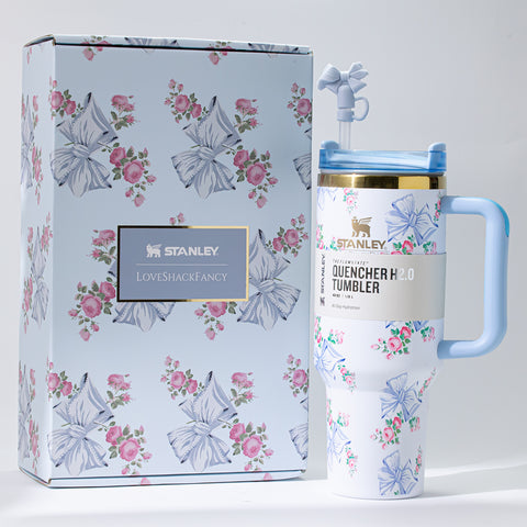 Stanley x LoveShackFancy Rosa Beaux Quencher H2.0 FlowState Tumbler 40oz – Limited Edition