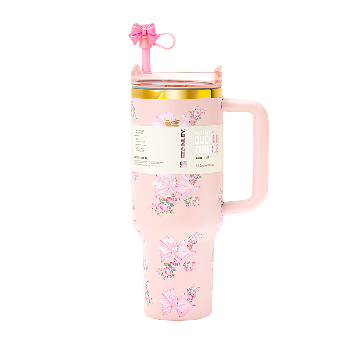Stanley x LoveShackFancy Rosa Beaux Quencher H2.0 FlowState Tumbler 40oz – Limited Edition