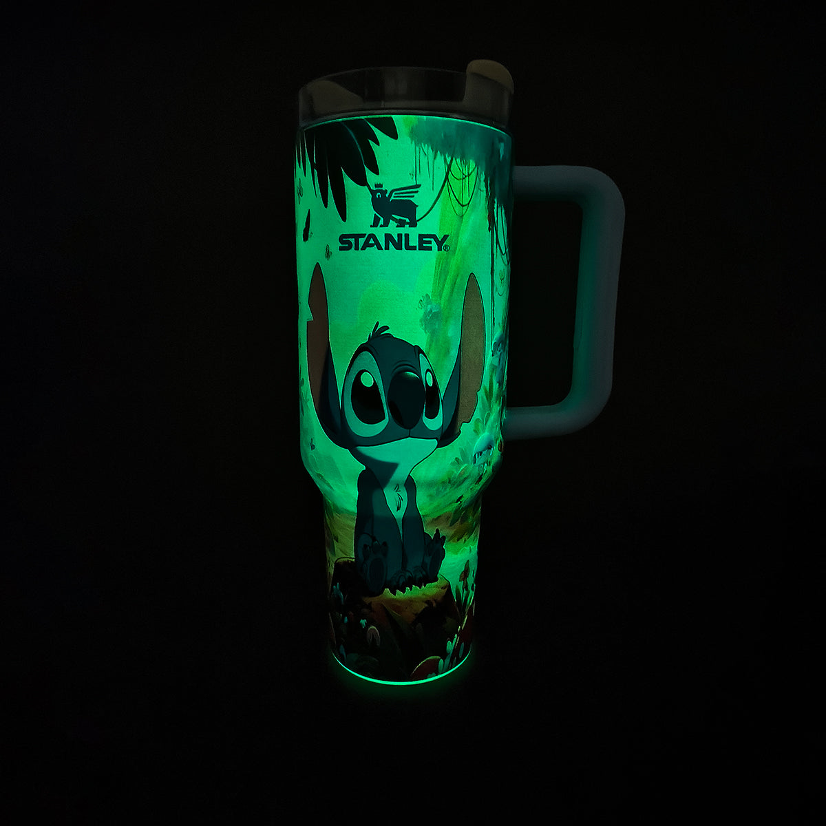 Limited Edition Stanley x Stitch Luminous Quencher H2.0 Tumbler 40oz – Glow-in-the-Dark