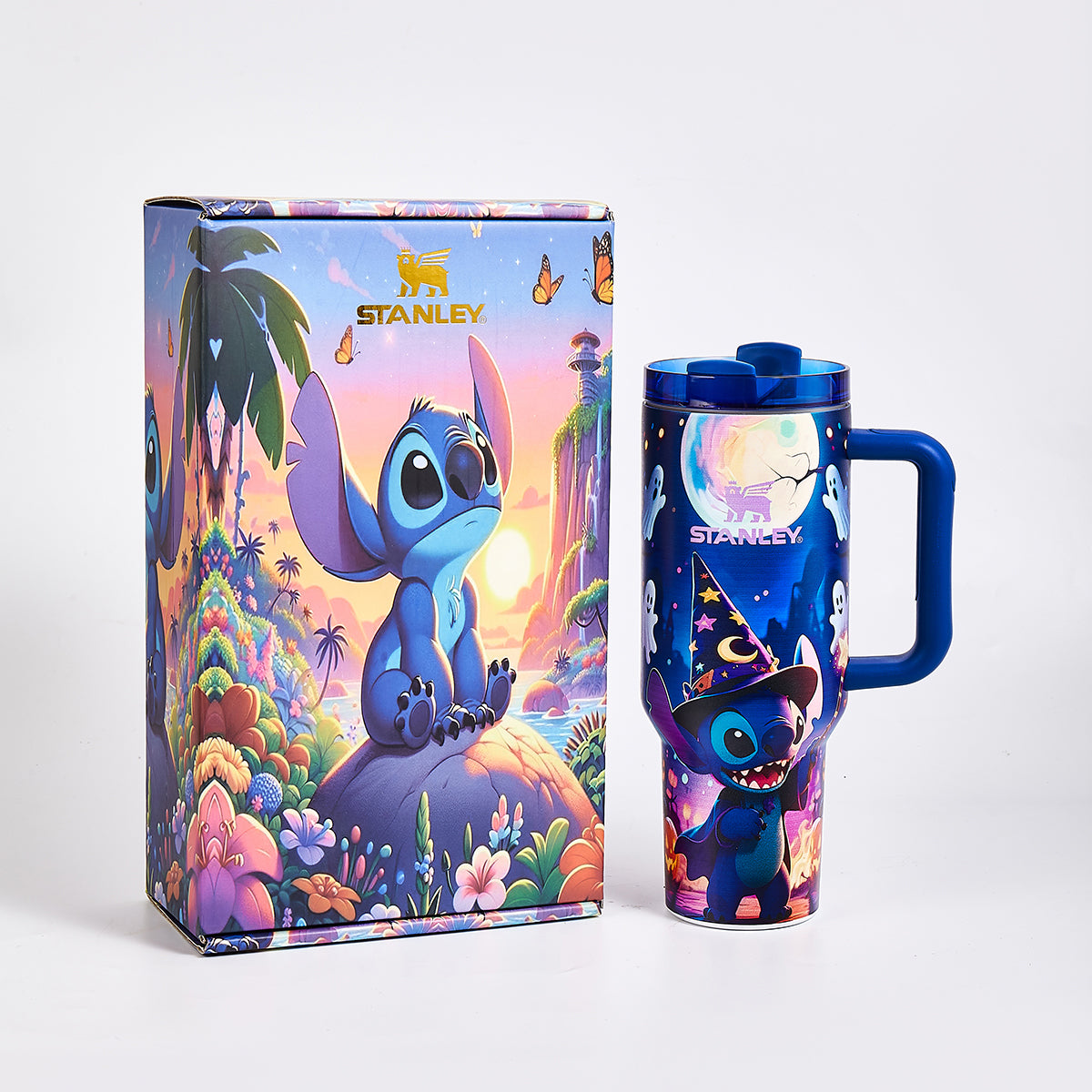 Limited Edition Stanley x Stitch Luminous Quencher H2.0 Tumbler 40oz – Glow-in-the-Dark