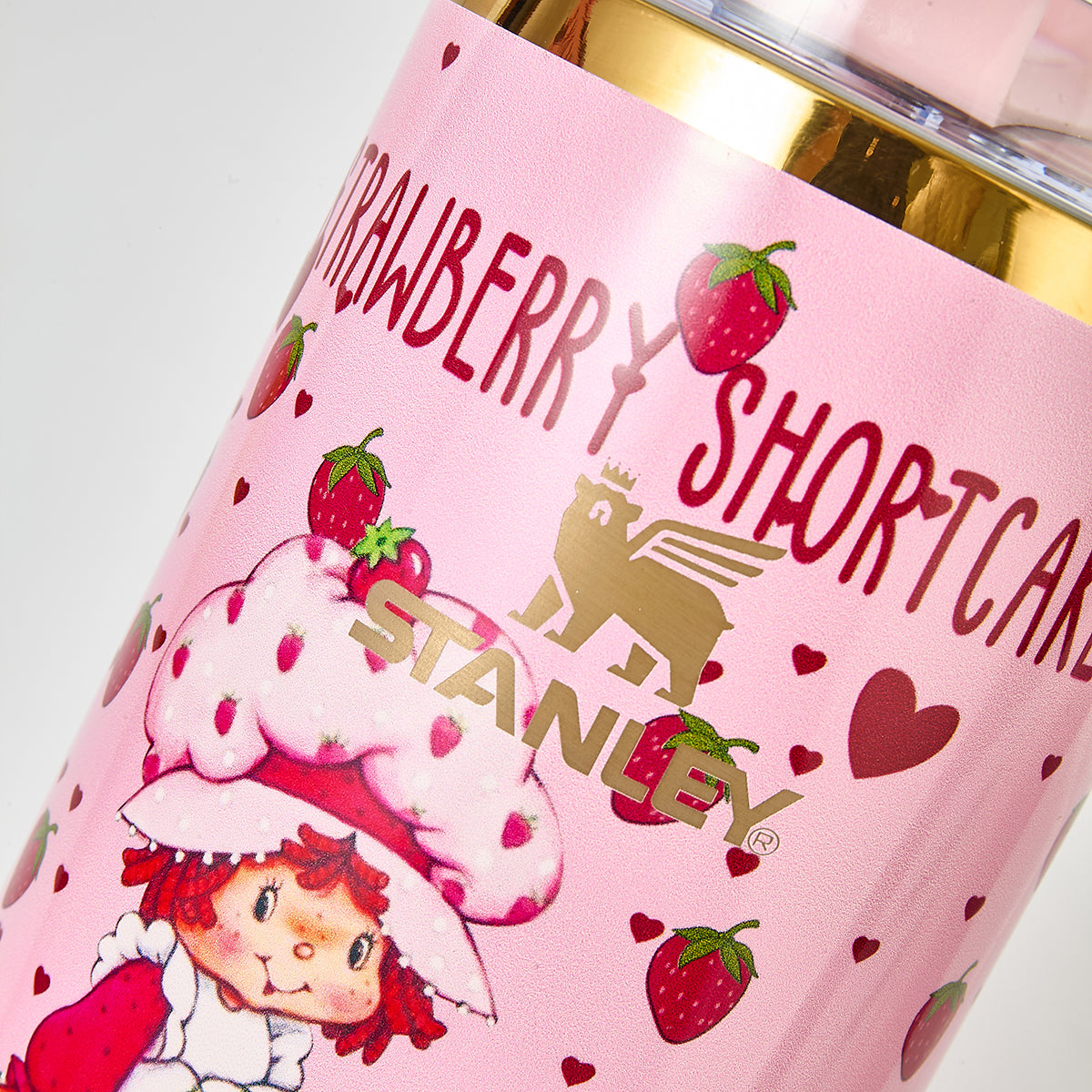 Stanley x Strawberry Shortcake Limited Edition 40oz Quencher H2.0 Tumbler with Strawberry Straw Topper & Gift Box