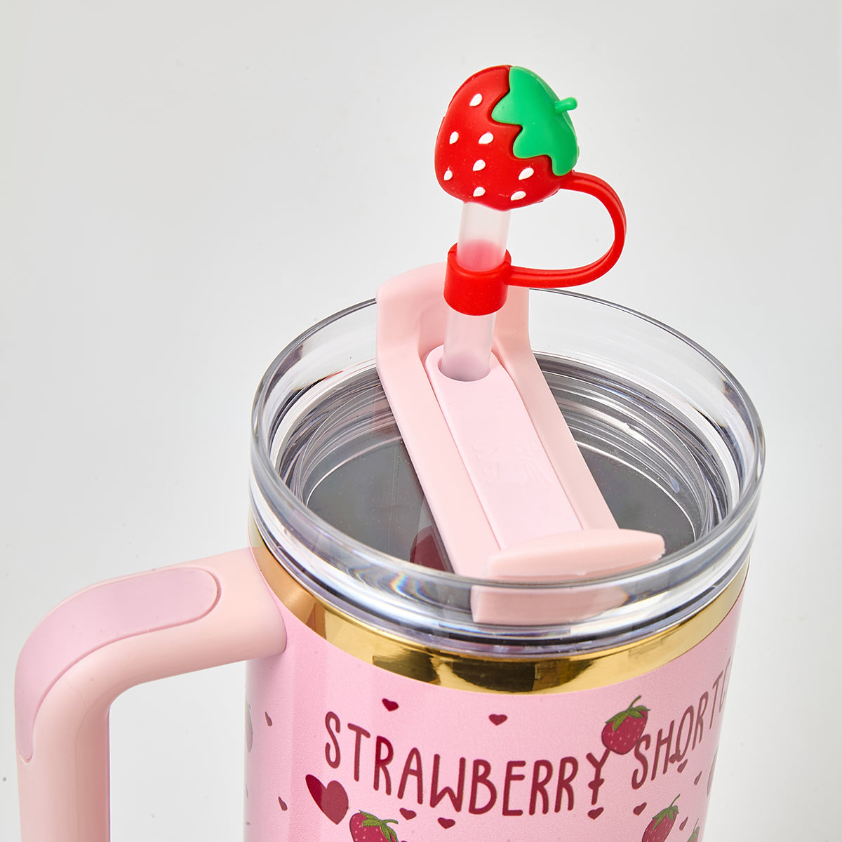 Stanley x Strawberry Shortcake Limited Edition 40oz Quencher H2.0 Tumbler with Strawberry Straw Topper & Gift Box