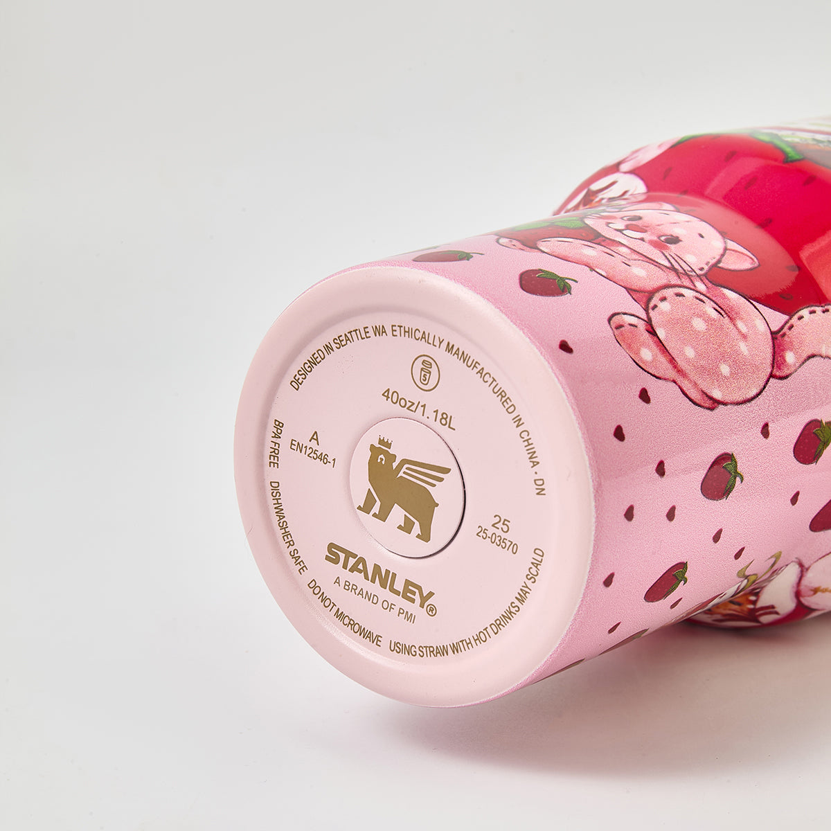 Stanley x Strawberry Shortcake Limited Edition 40oz Quencher H2.0 Tumbler with Strawberry Straw Topper & Gift Box