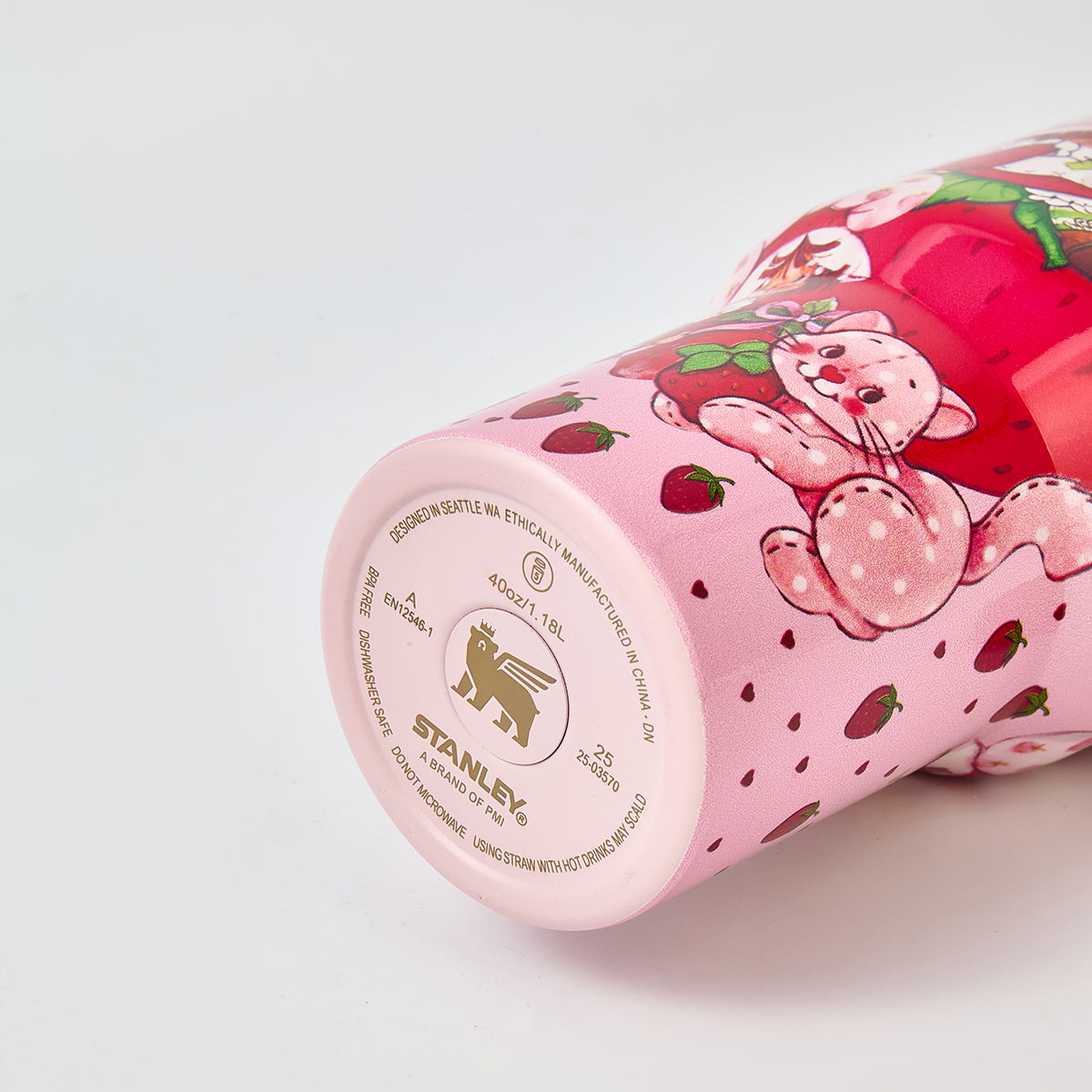 Stanley x Strawberry Shortcake Limited Edition 40oz Quencher H2.0 Tumbler with Strawberry Straw Topper & Gift Box