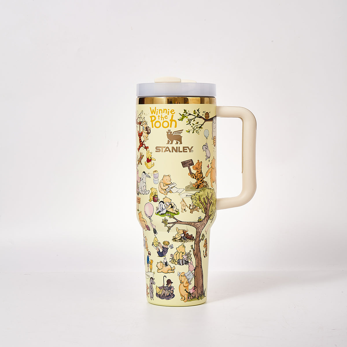 Stanley x Winnie the Pooh Classic Adventure Tumbler | Limited Edition Insulated Travel Cup with Bee Straw Topper