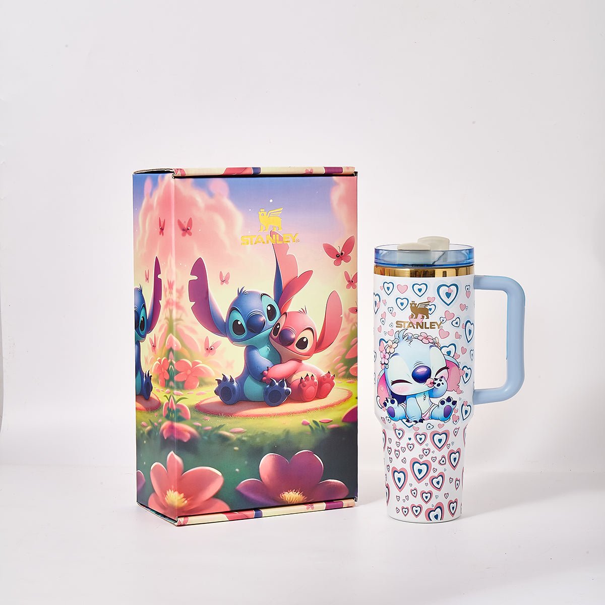 Stanley x Stitch Cute Hearts Tumbler – Limited Edition
