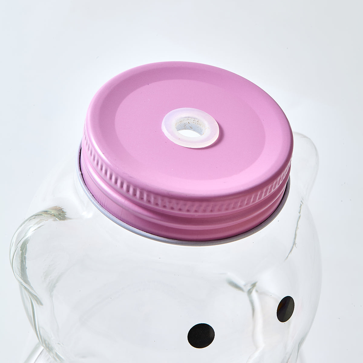 Starbucks Strawberry Bearista™ Glass Cup 591ml / 20oz – Bear-Shaped Tumbler with Strawberry Straw Topper