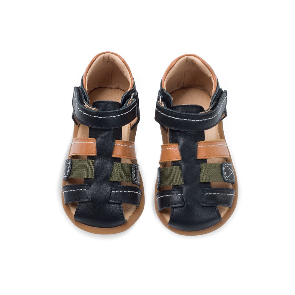 Step Up Pre - walker First Leather Sandals - 0cm