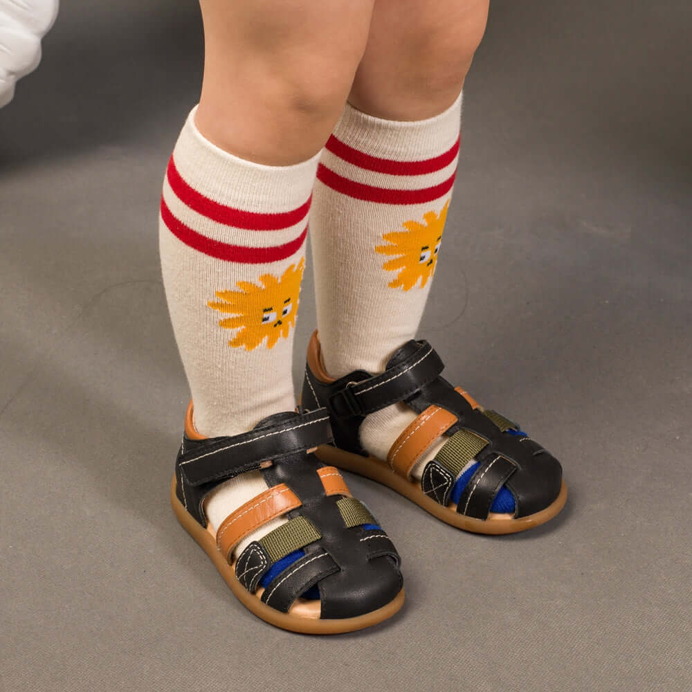 Step Up Pre - walker First Leather Sandals - 0cm