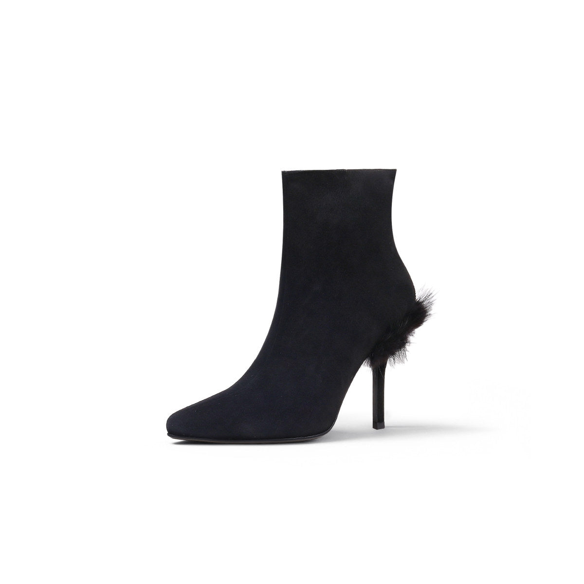 stiletto ankle boots all black 2