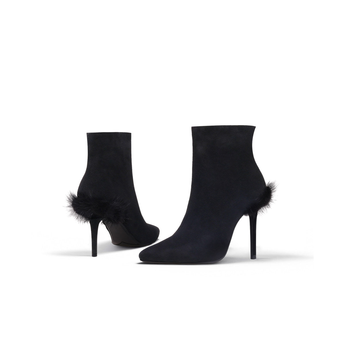 stiletto ankle boots all black 6