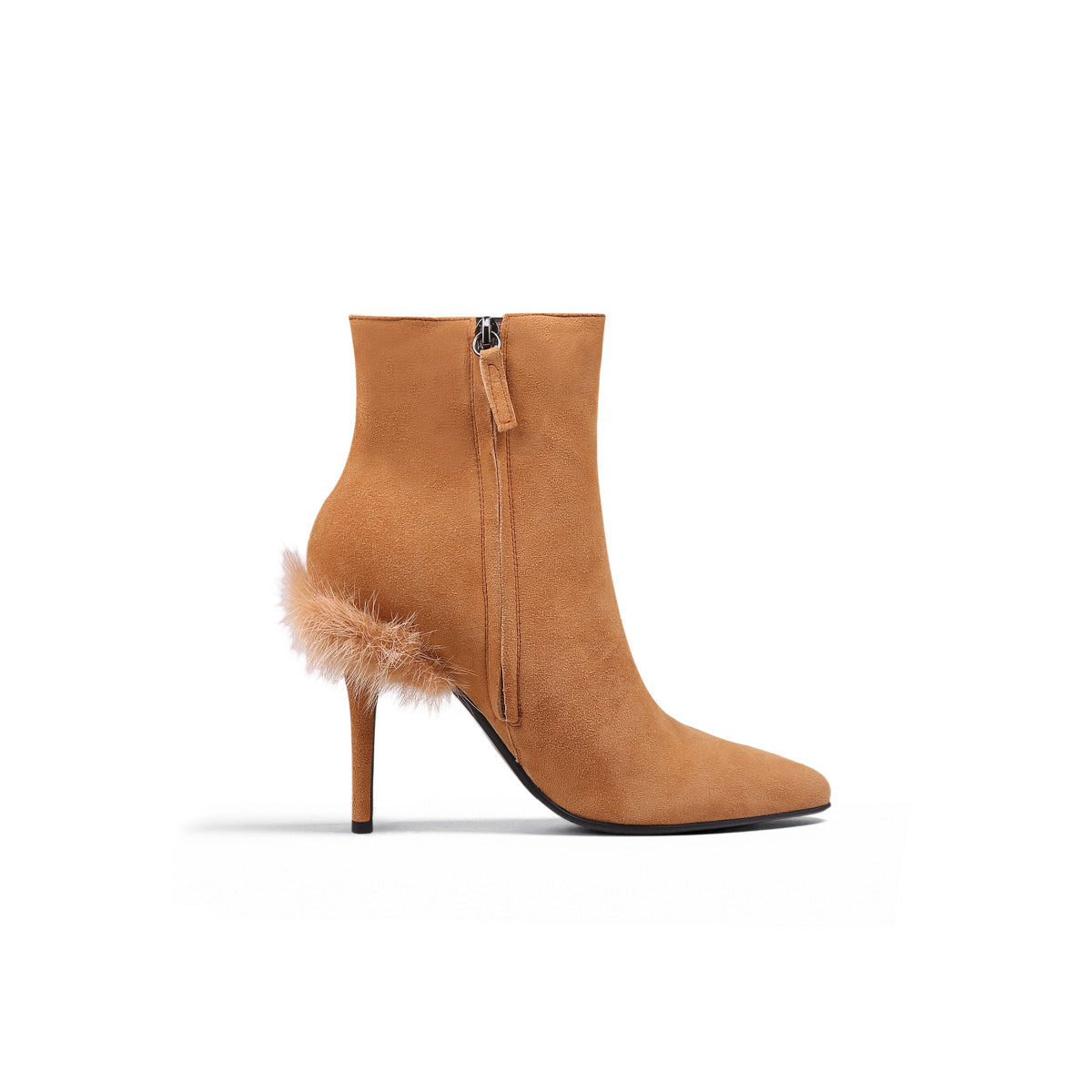 stiletto ankle boots all brown 3