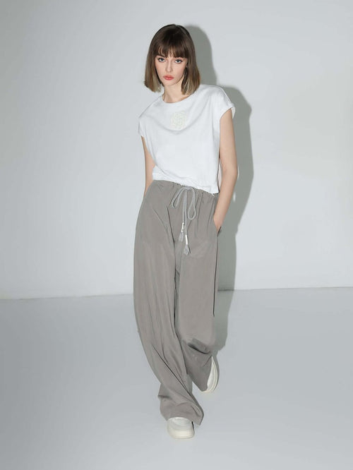 Straight Leg Drawstring Casual Lounge Pants - 0cm