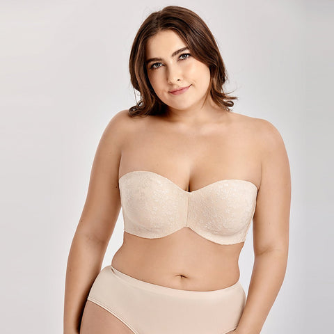 Strapless Minimizer Underwire Bra for Large Bust