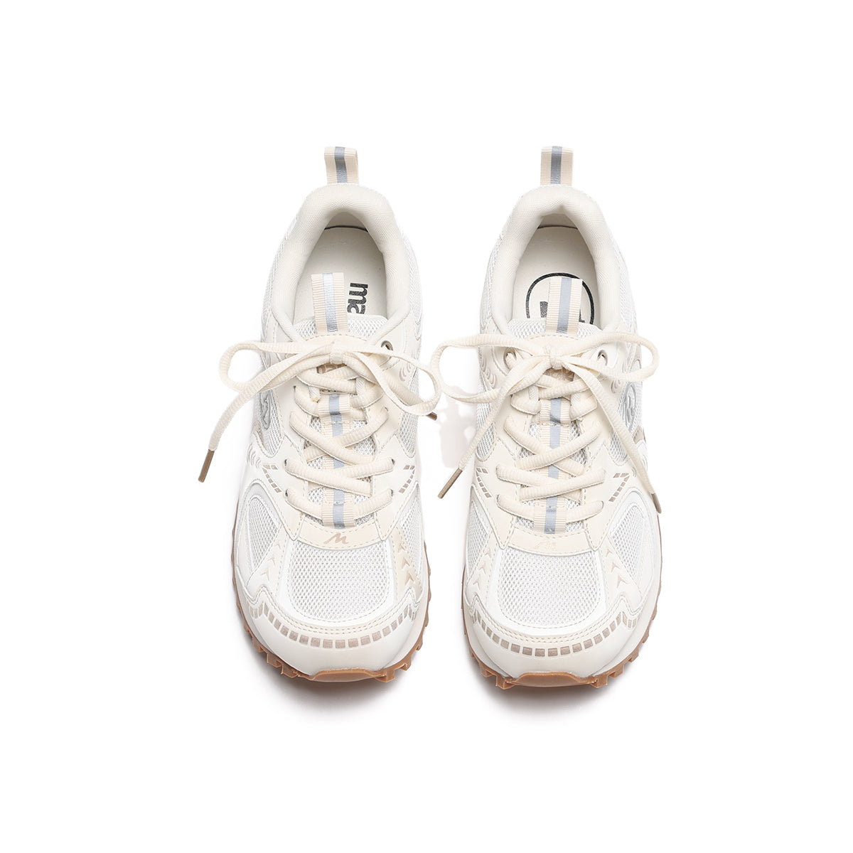 stylish breathable flat running shoes all beige 5