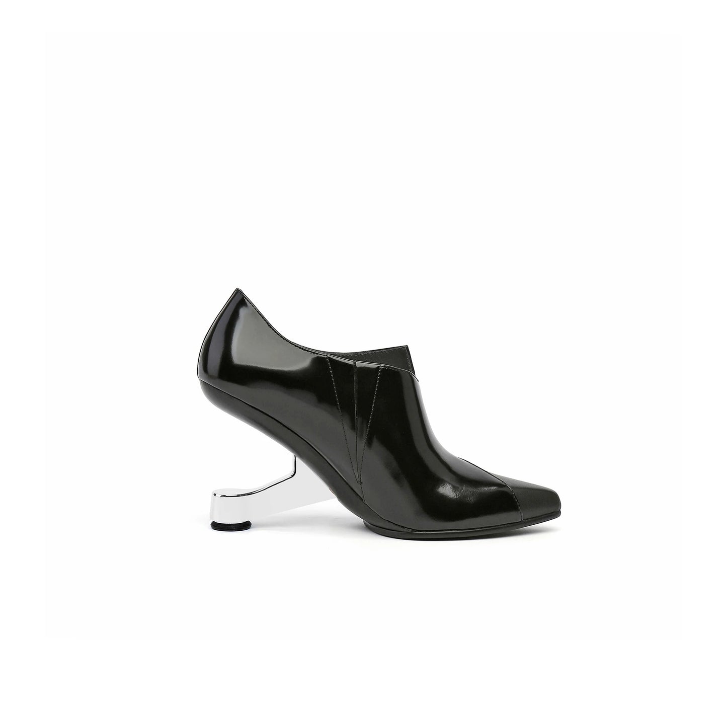 stylish leather mules all black 3