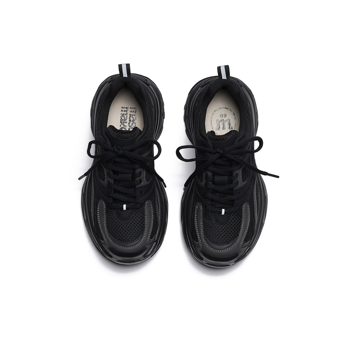 stylish lightweight running shoes all black 5