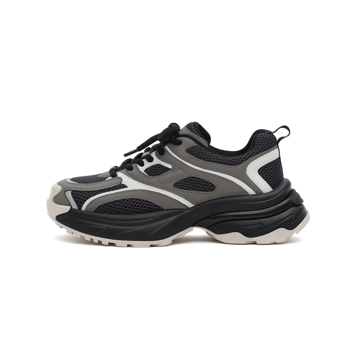 stylish lightweight running shoes all grey 1