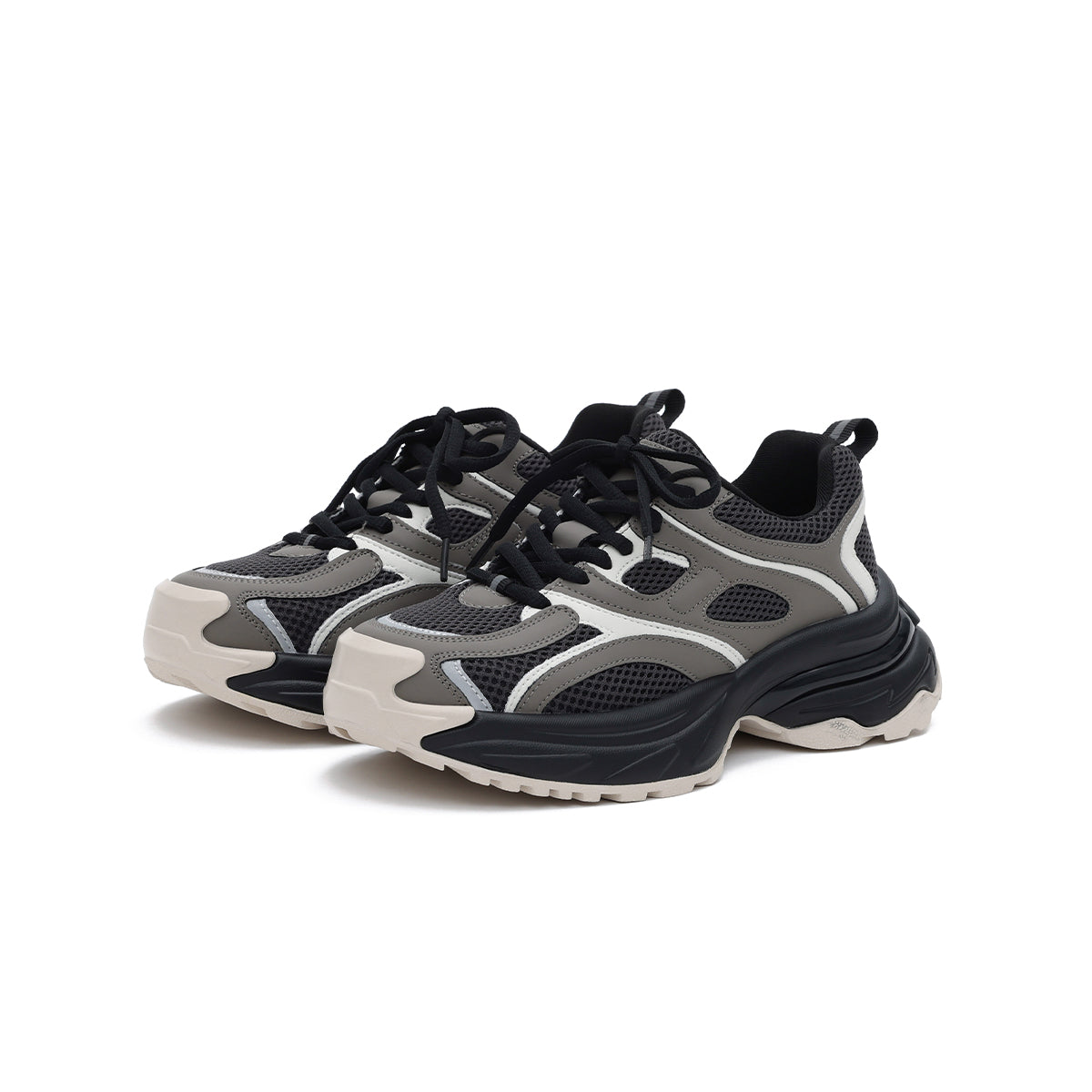 stylish lightweight running shoes all grey 2