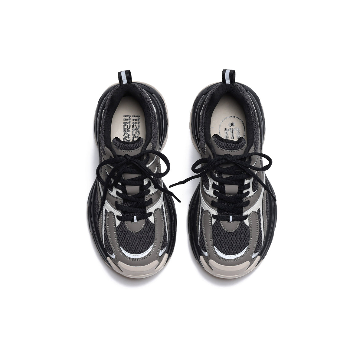 stylish lightweight running shoes all grey 5