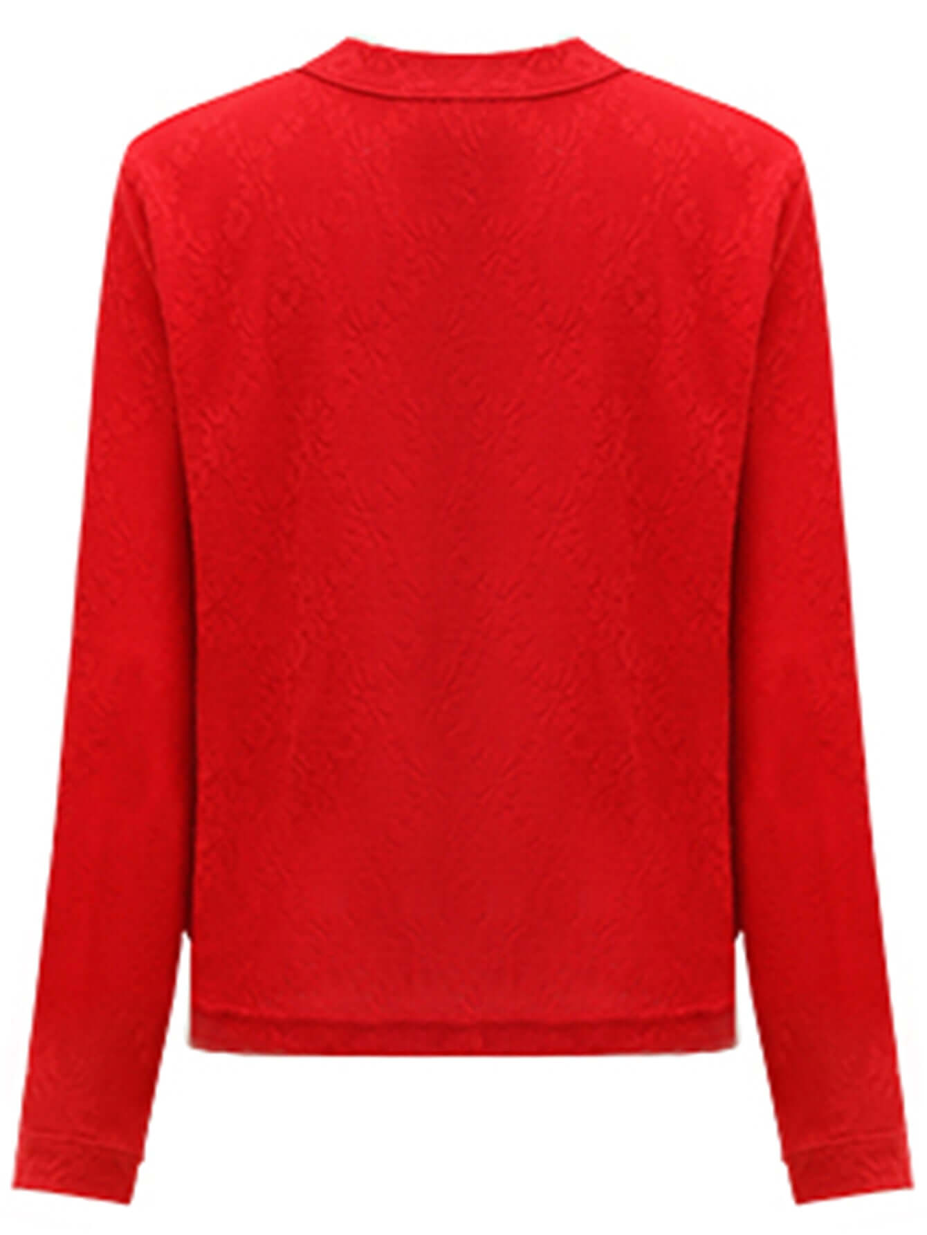 stylish red cardigan with gold snap buttons all red 5