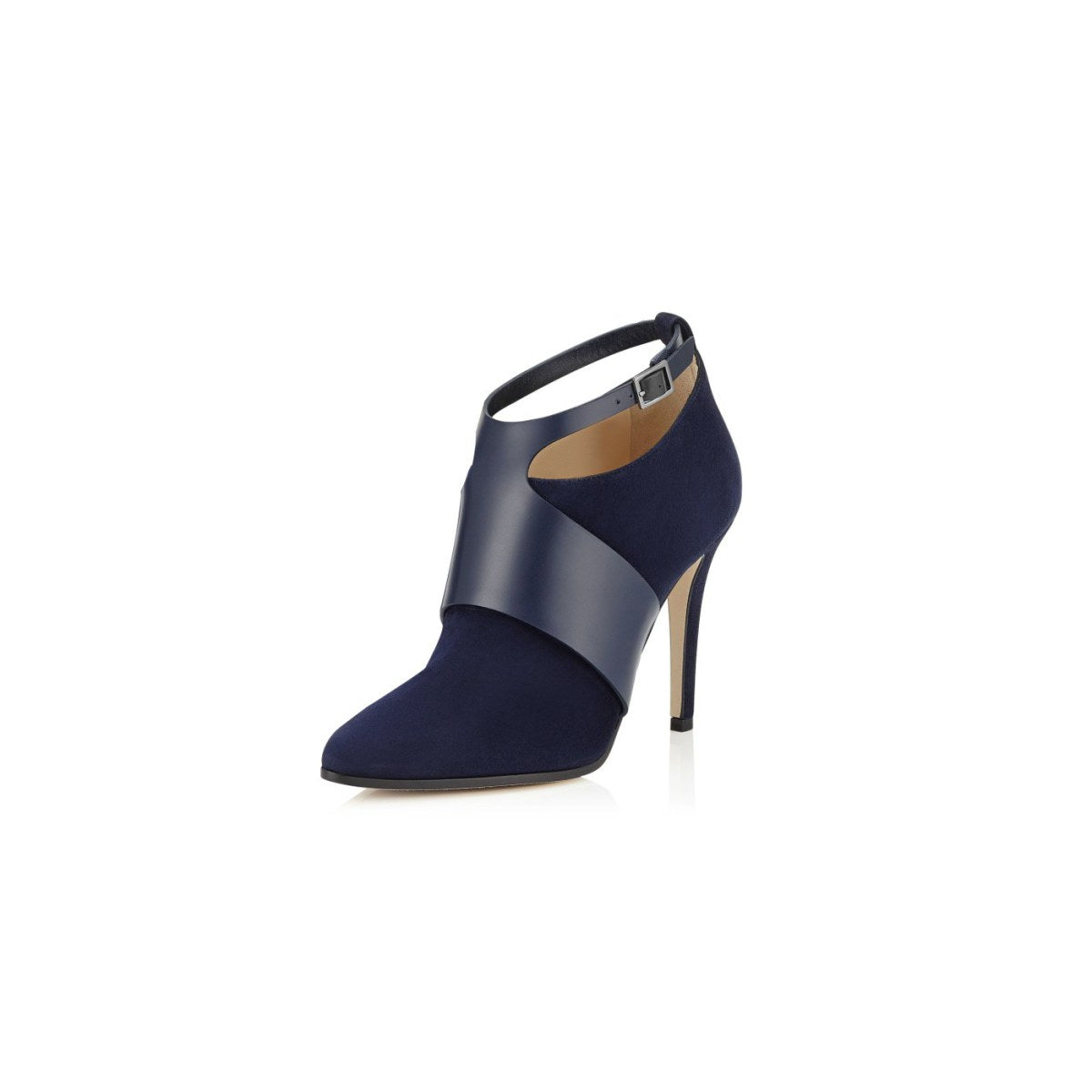 suede harness ankle boots all navy 2