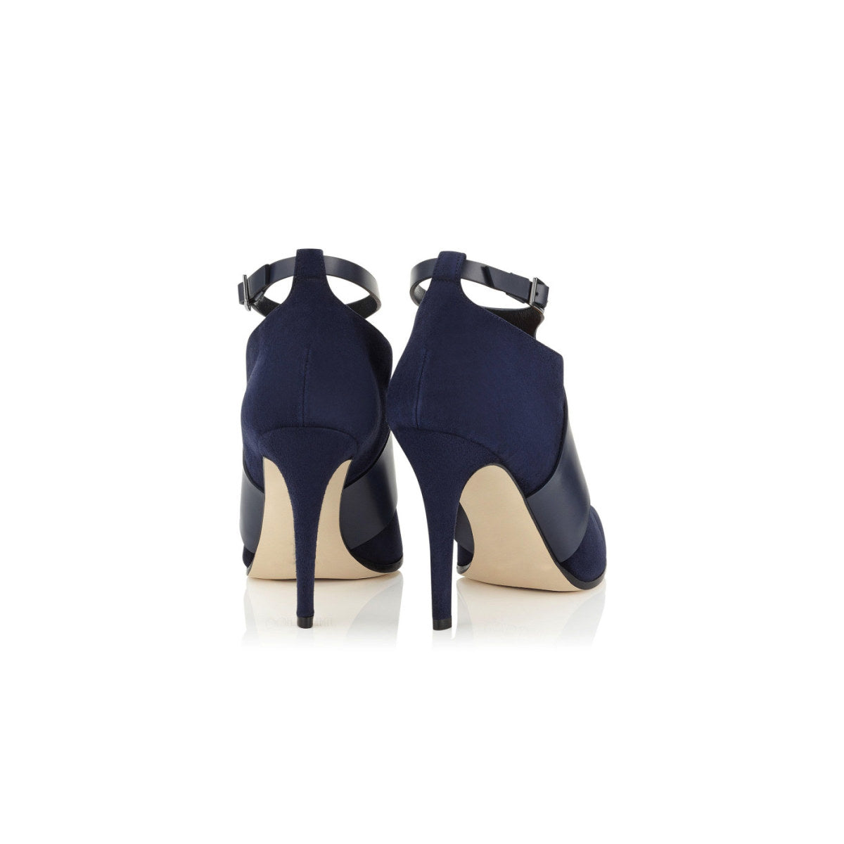 suede harness ankle boots all navy 3