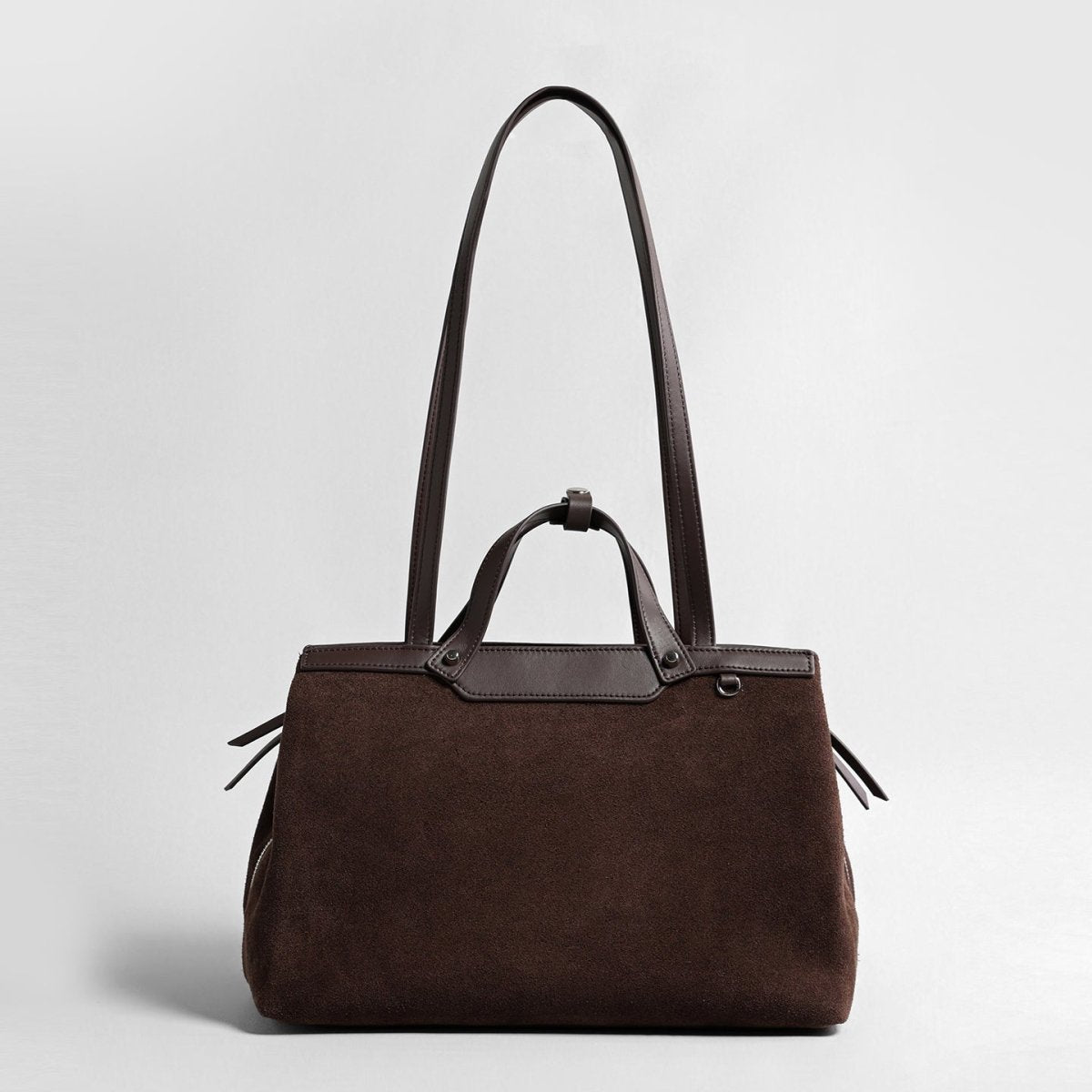 Suede Laptop Tote Bag – Structured Shoulder & Crossbody Work Bag