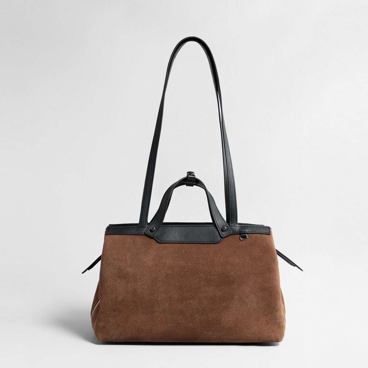 Suede Laptop Tote Bag – Structured Shoulder & Crossbody Work Bag