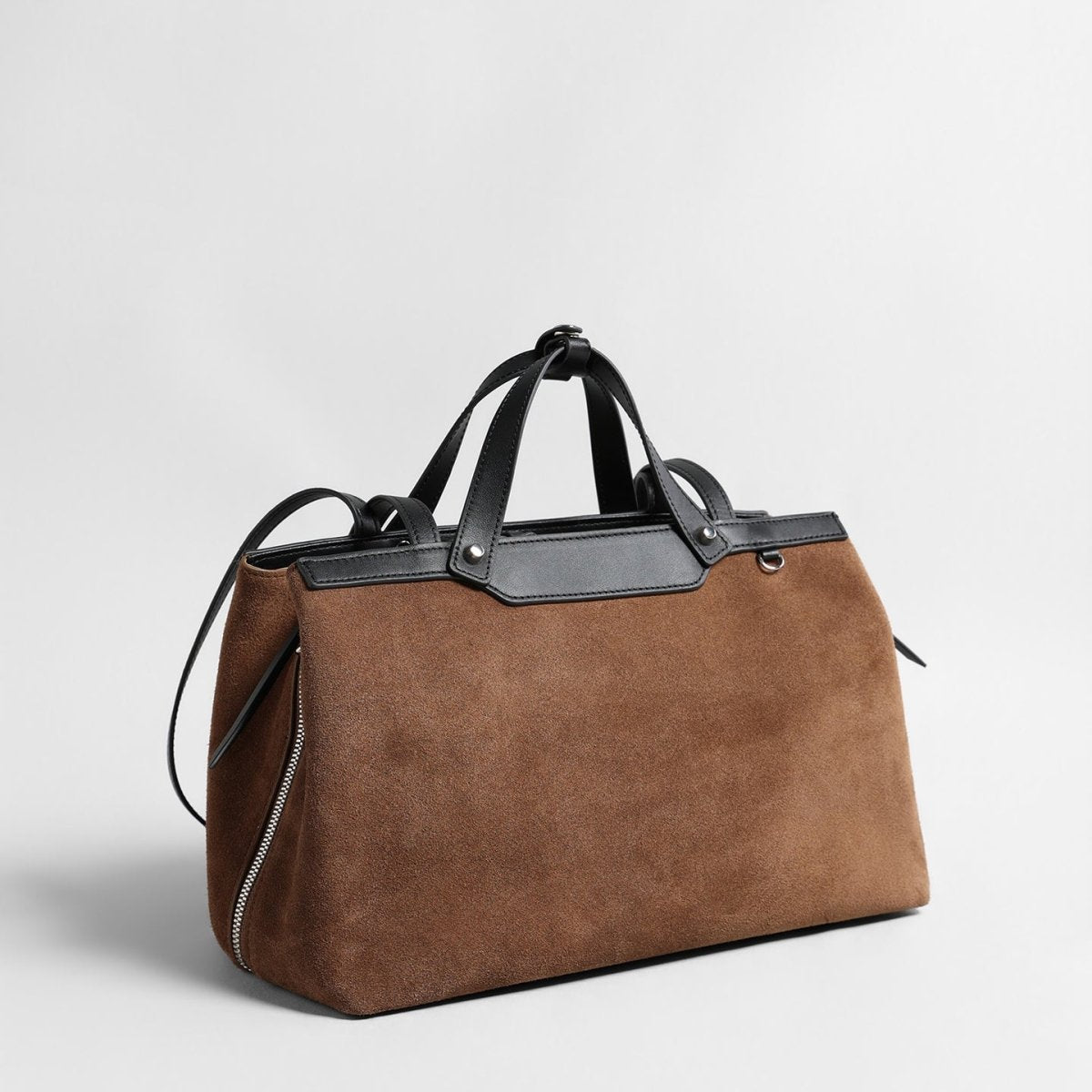 Suede Laptop Tote Bag – Structured Shoulder & Crossbody Work Bag