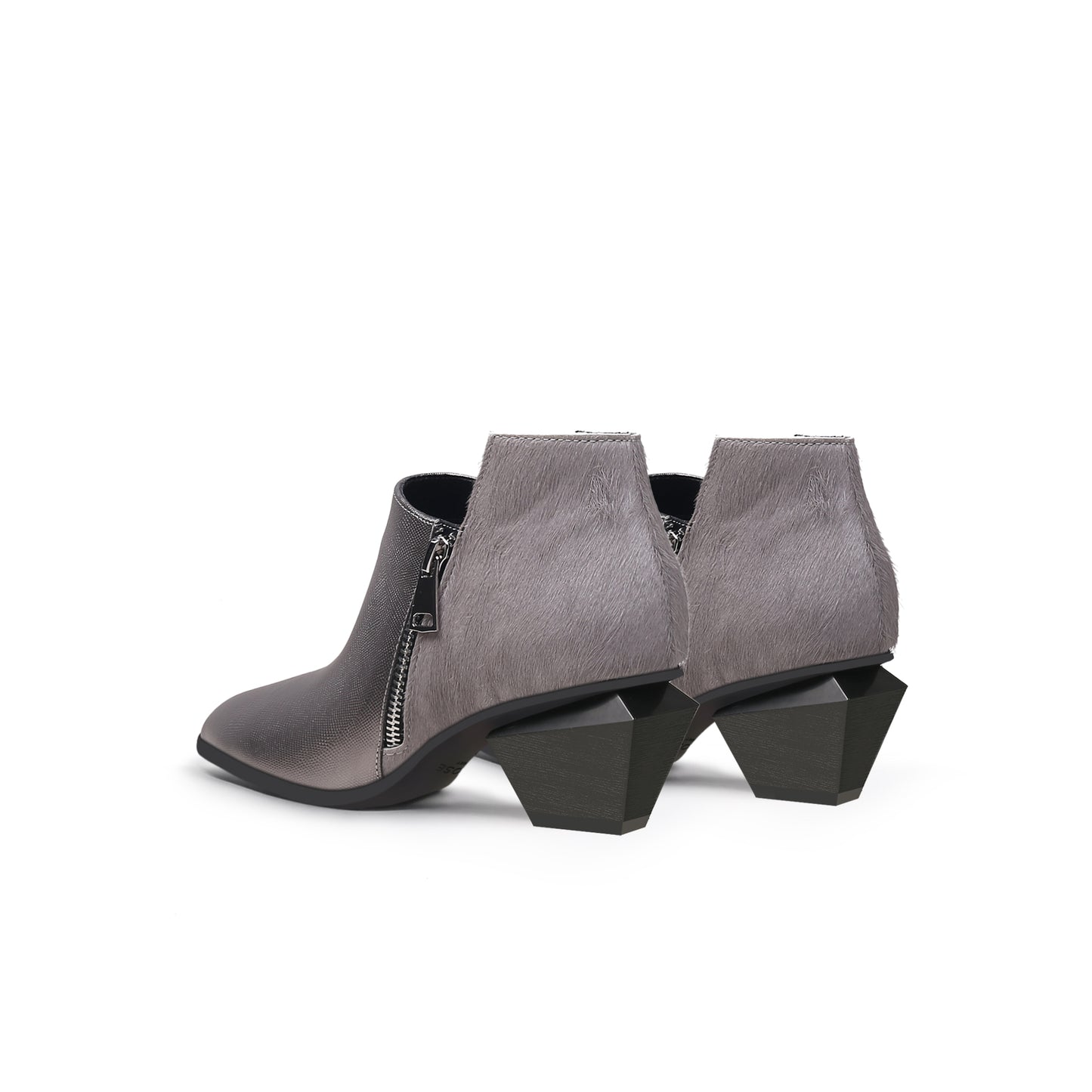 suede leather panel ankle boots all gun 4