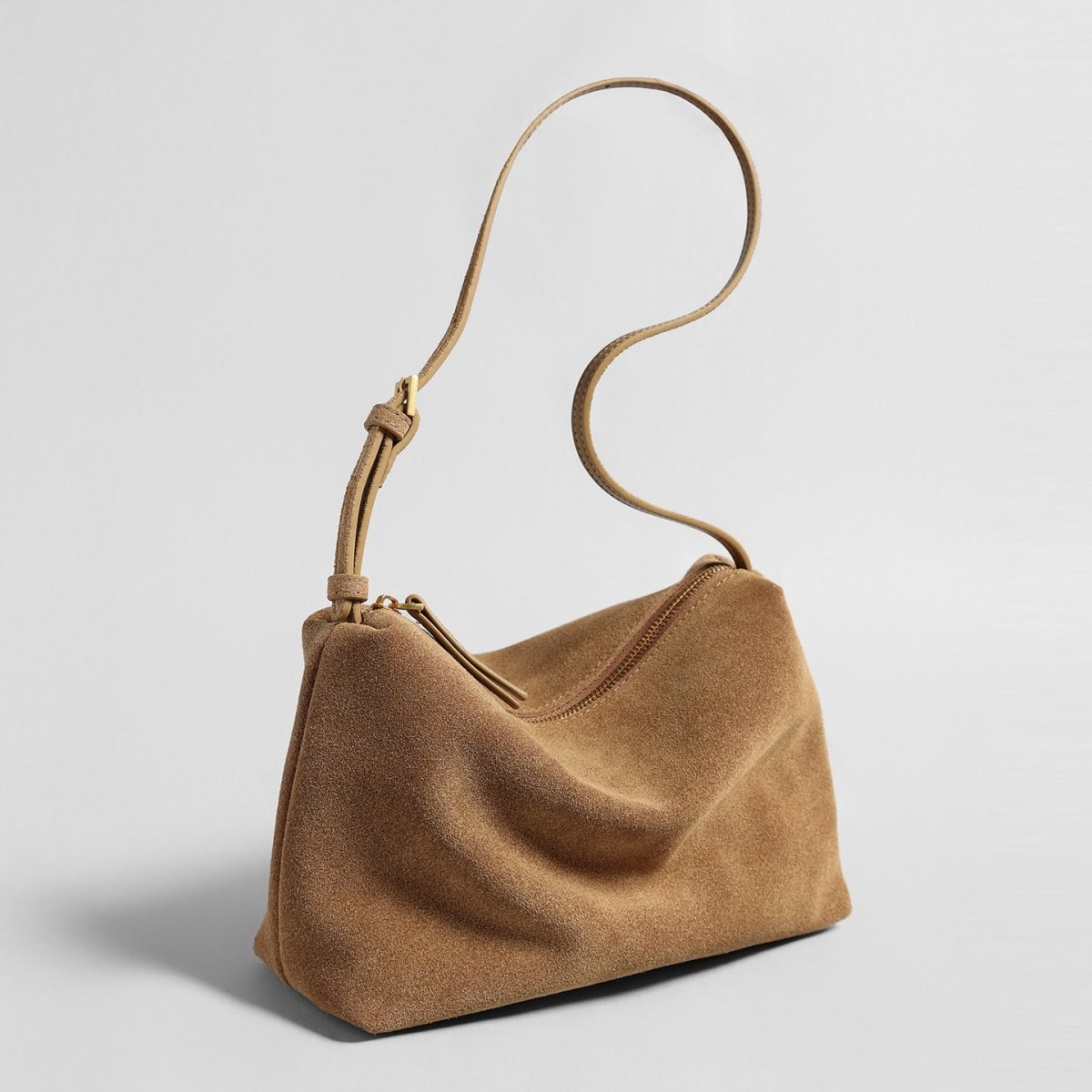 Suede Slouchy Hobo Bag – Adjustable Shoulder & Crossbody Bag