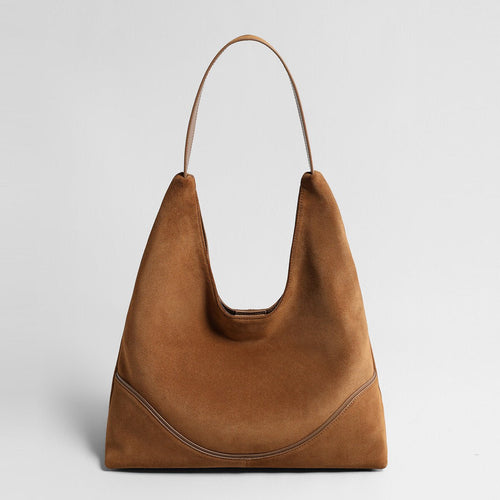 Suede Slouchy Hobo Tote Bag – Large-Capacity Vintage Shoulder Bag