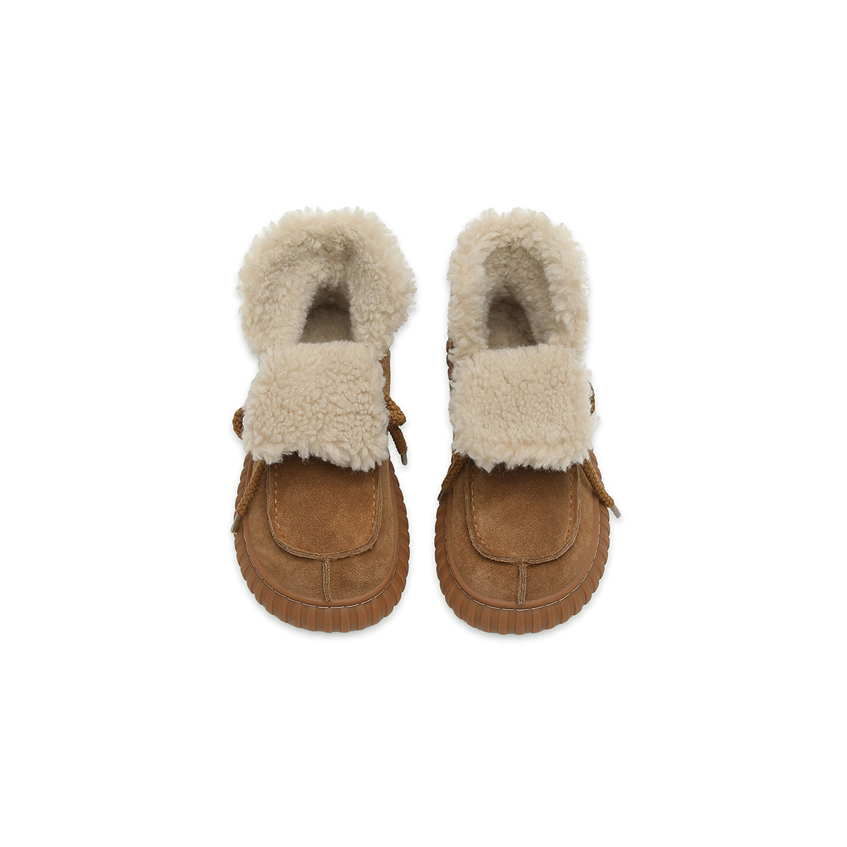 suede winter fur lined boots all brown 5