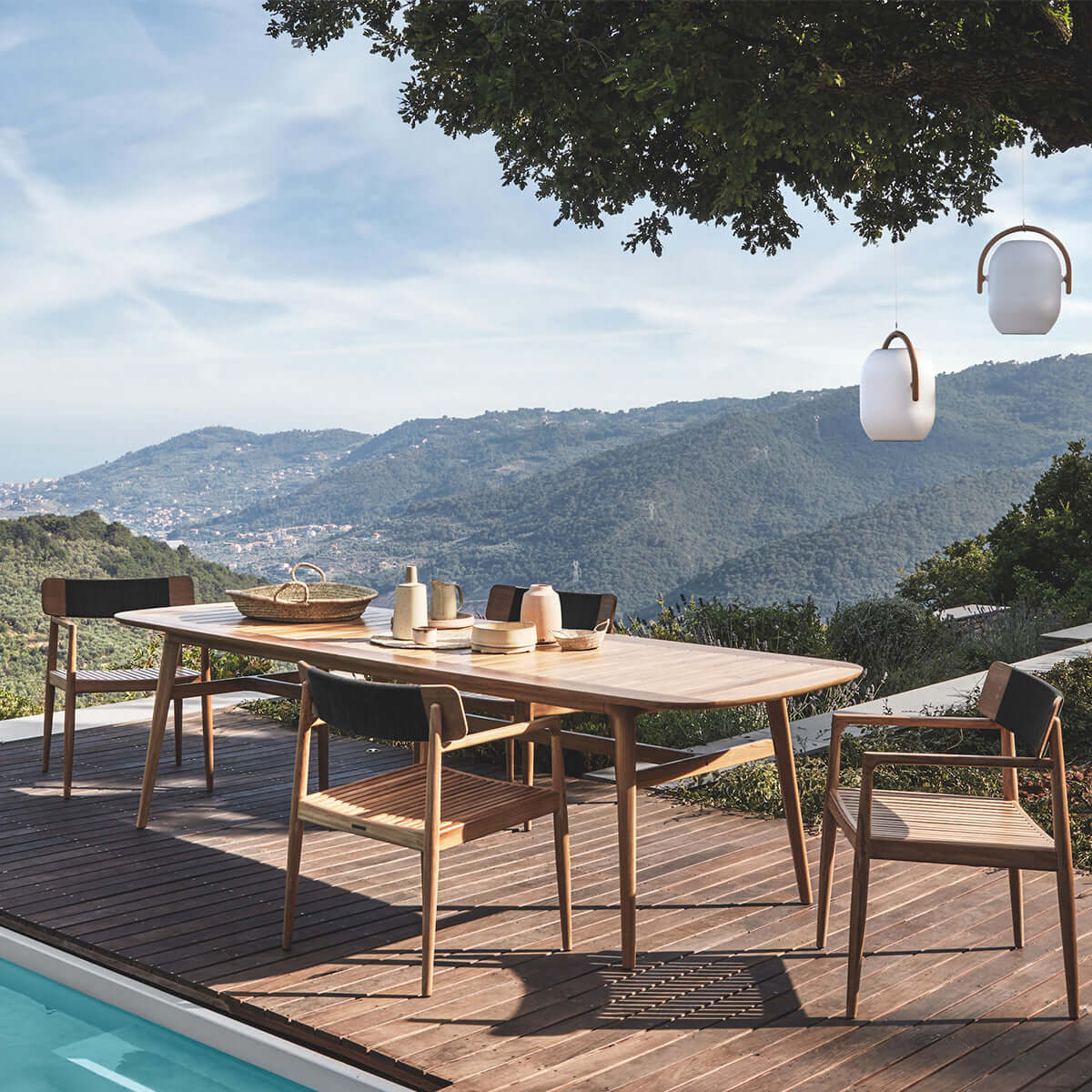 sukai long dining table 2m natural 1