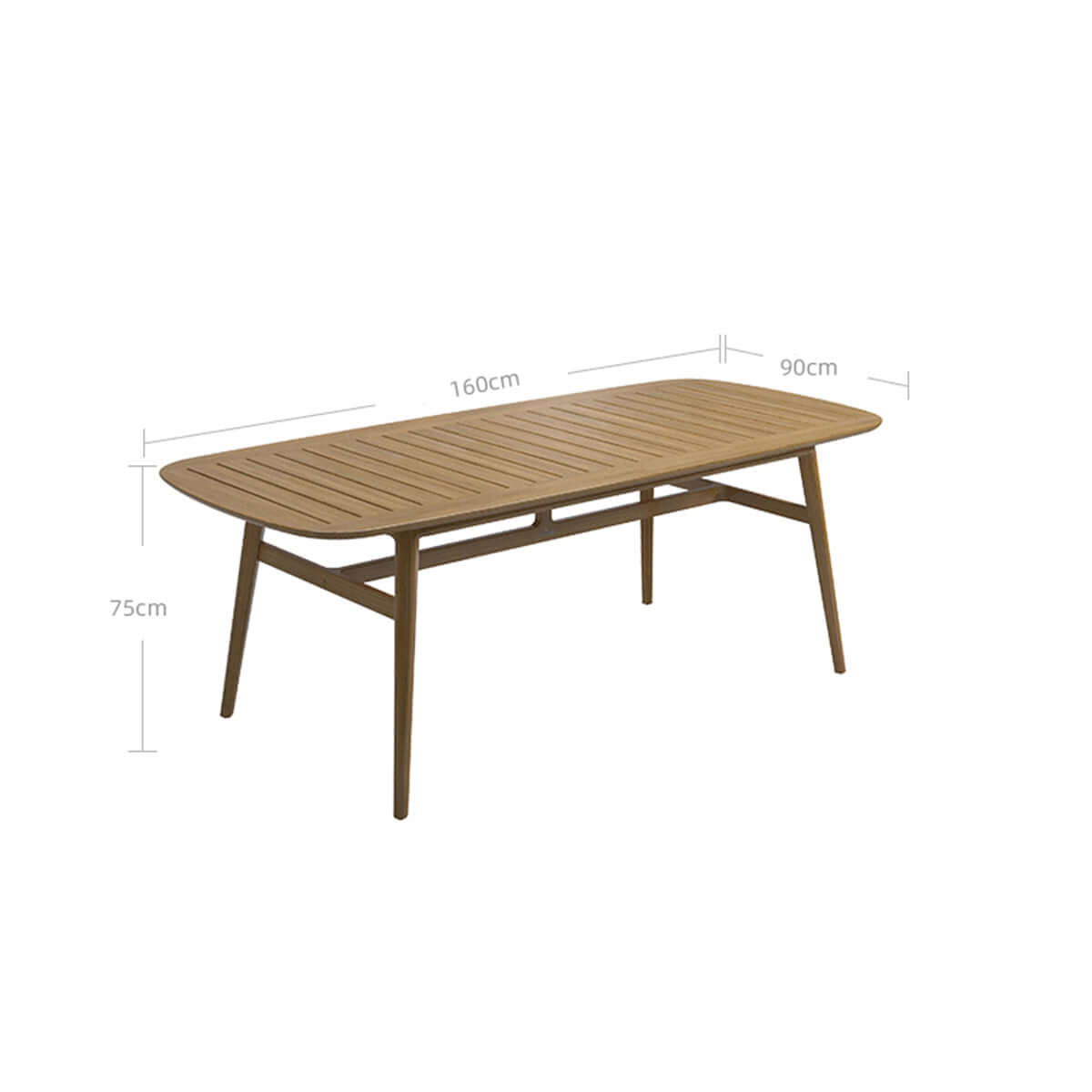 sukai long dining table 1.6m natural 2