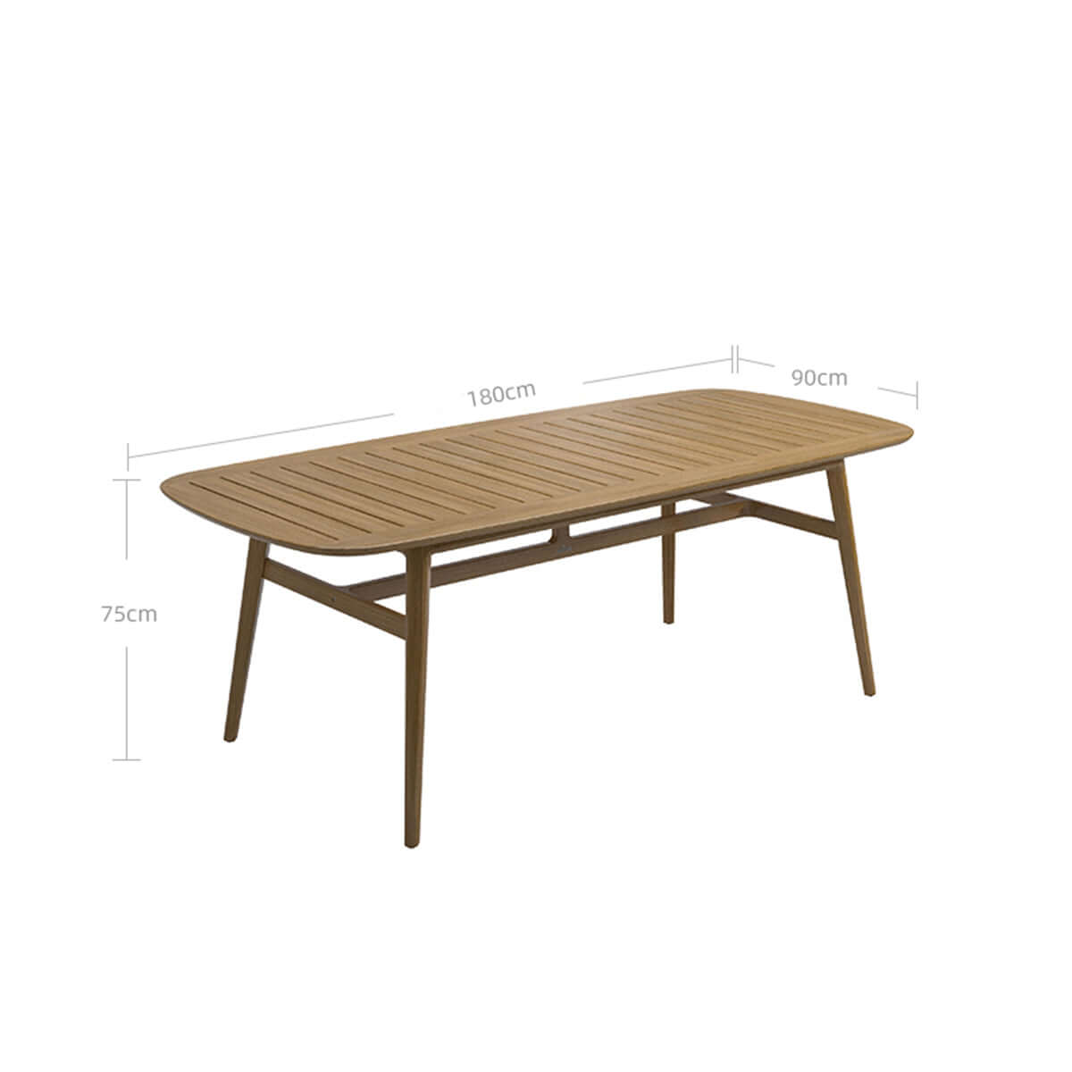 sukai long dining table 1.8m natural 2
