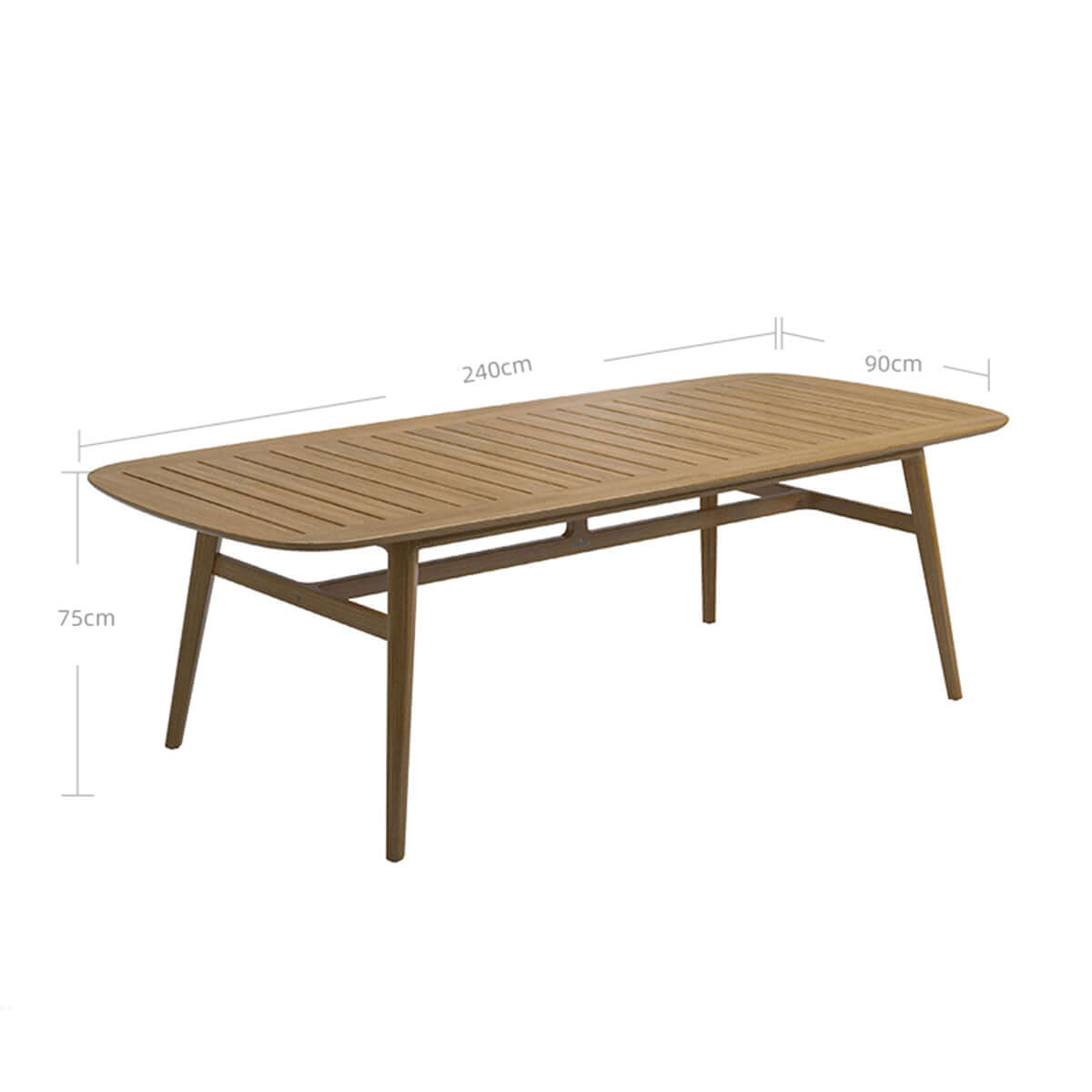 sukai long dining table 2.4m natural 2