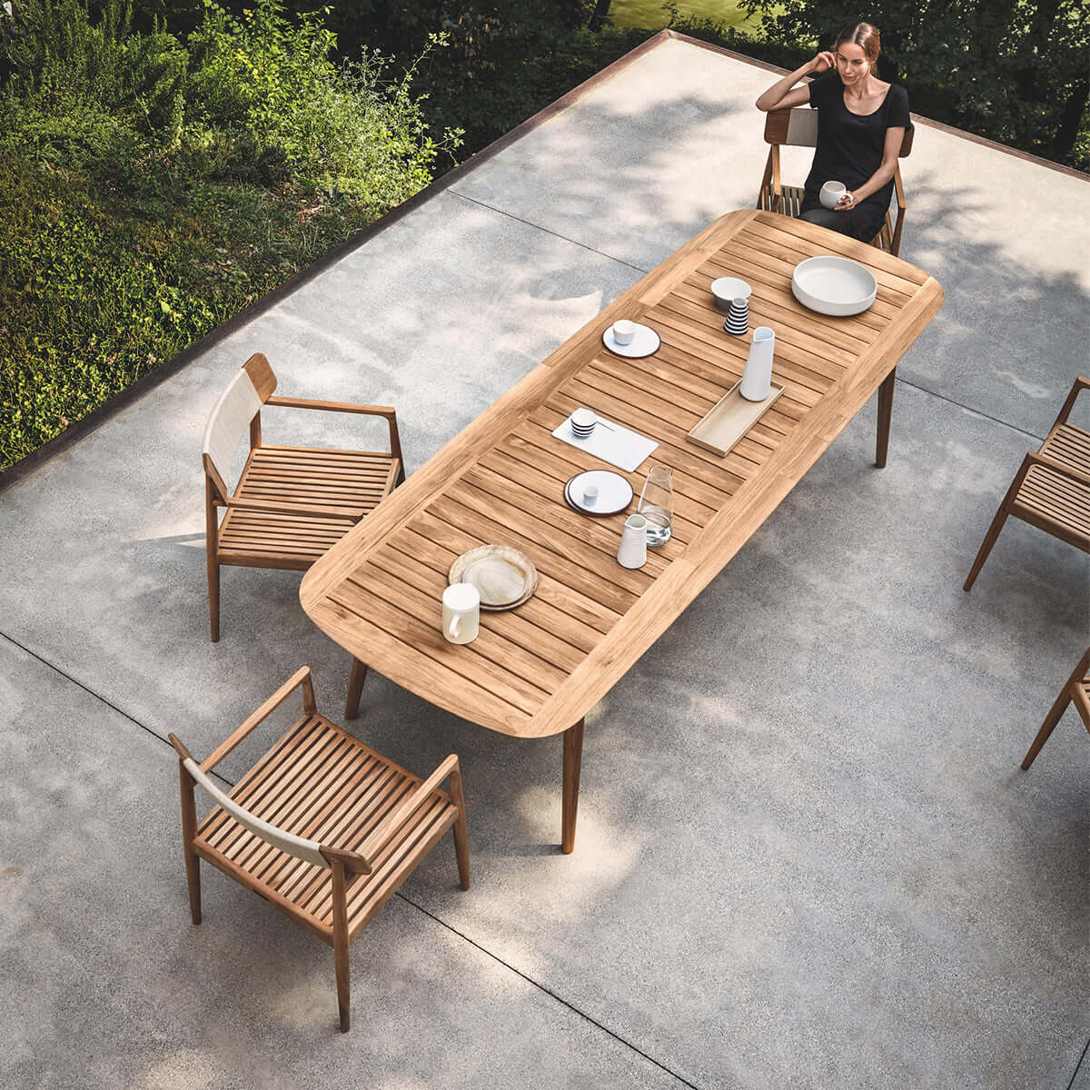 sukai long dining table 2.8m natural 1