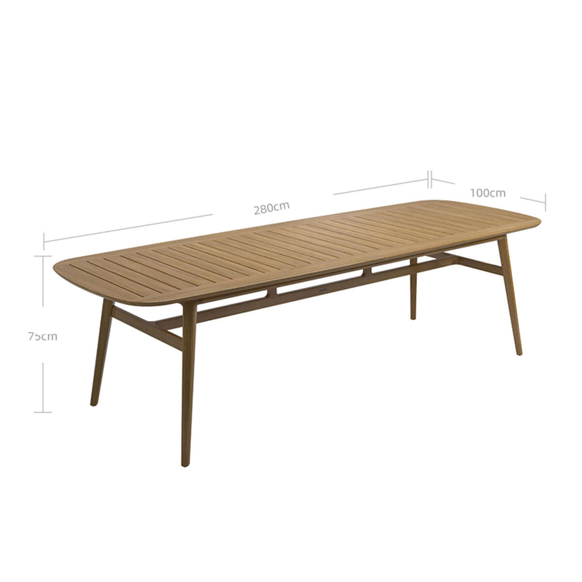 sukai long dining table 2.8m natural 3