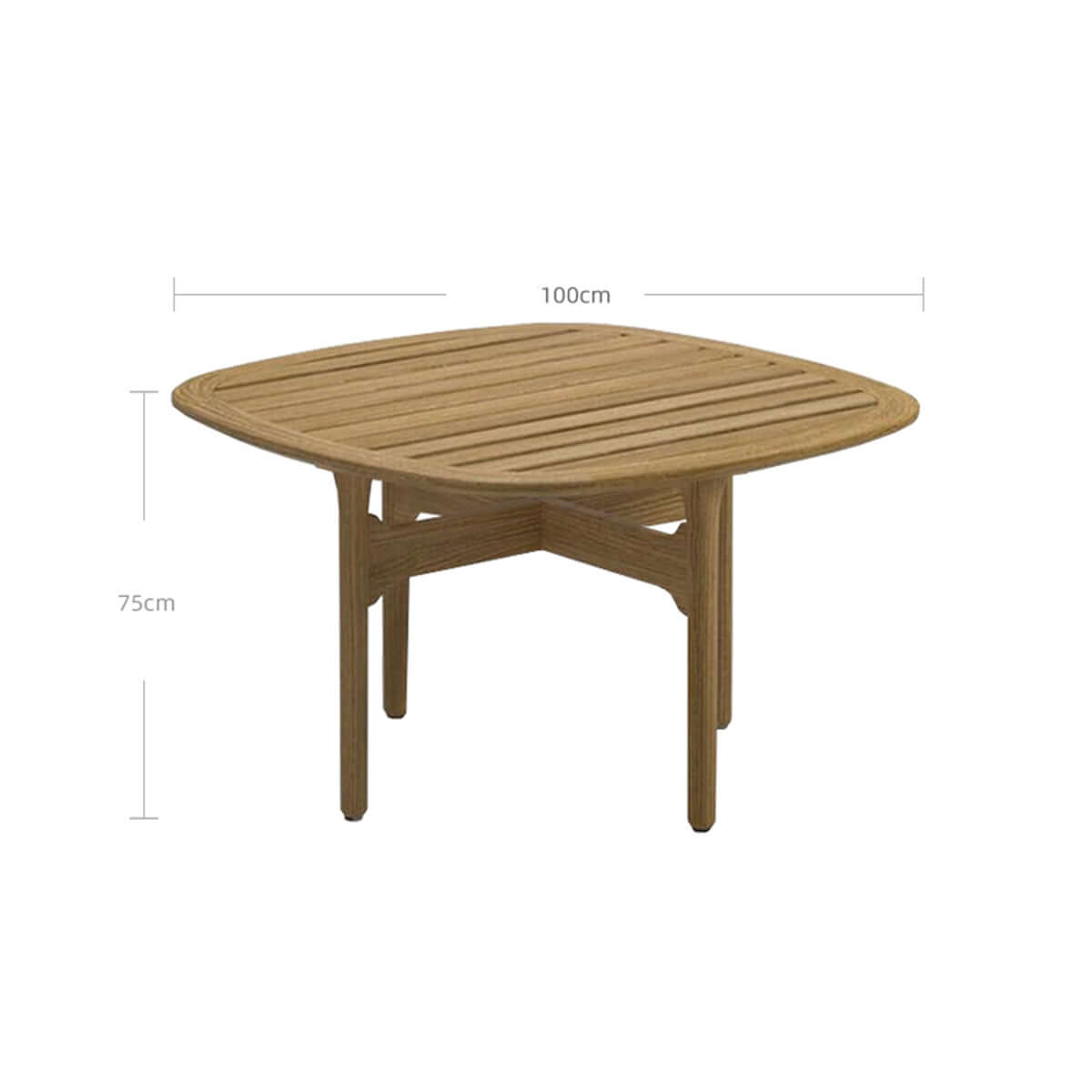 sukai square garden table 1m natural 2