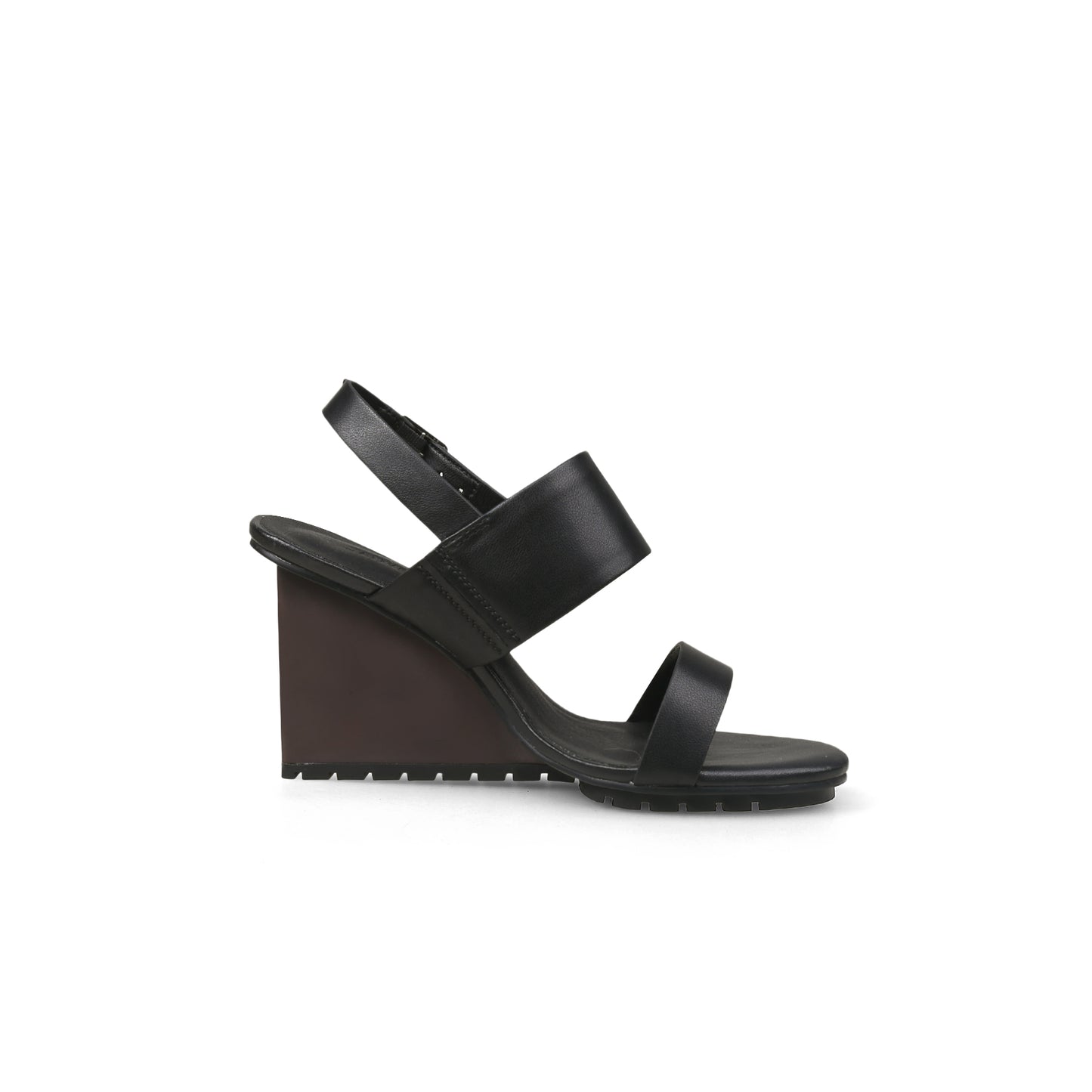 summer ankle strap wedges all black 3