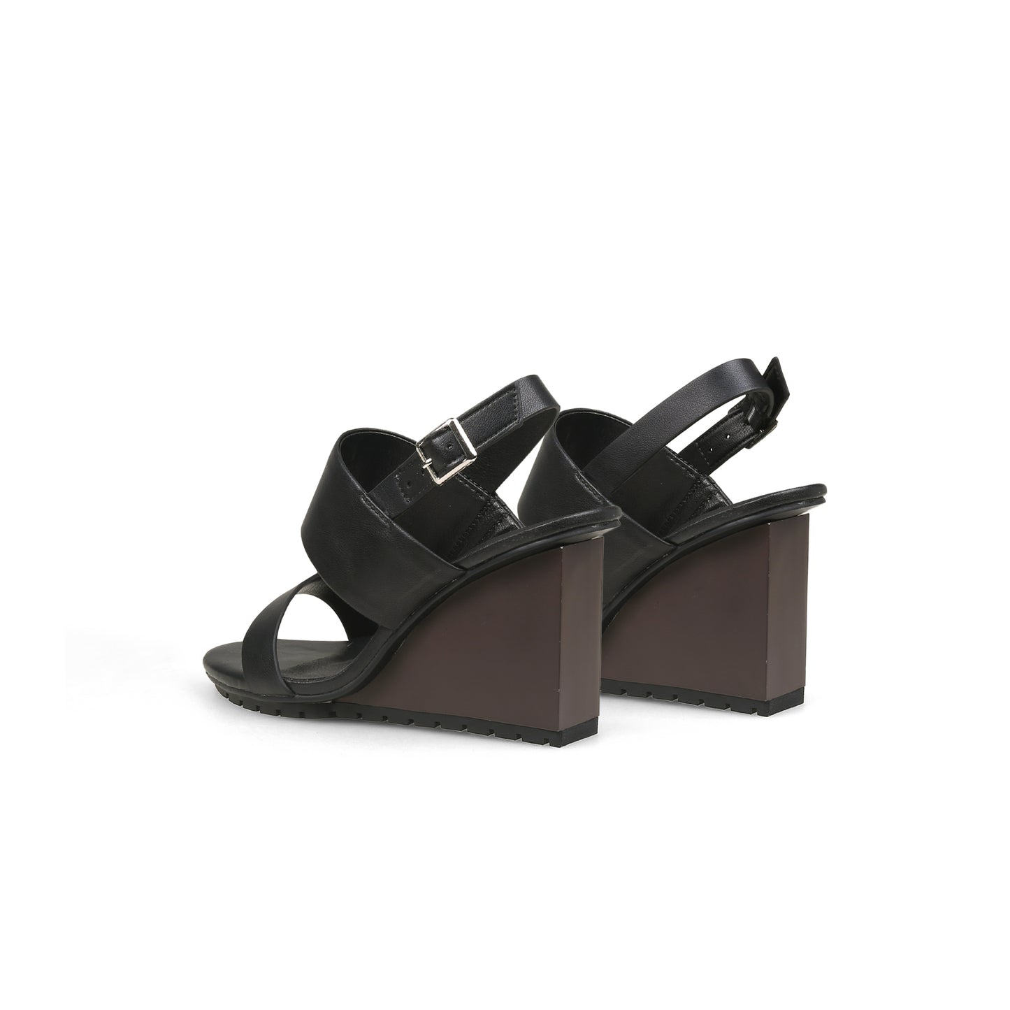 summer ankle strap wedges all black 5